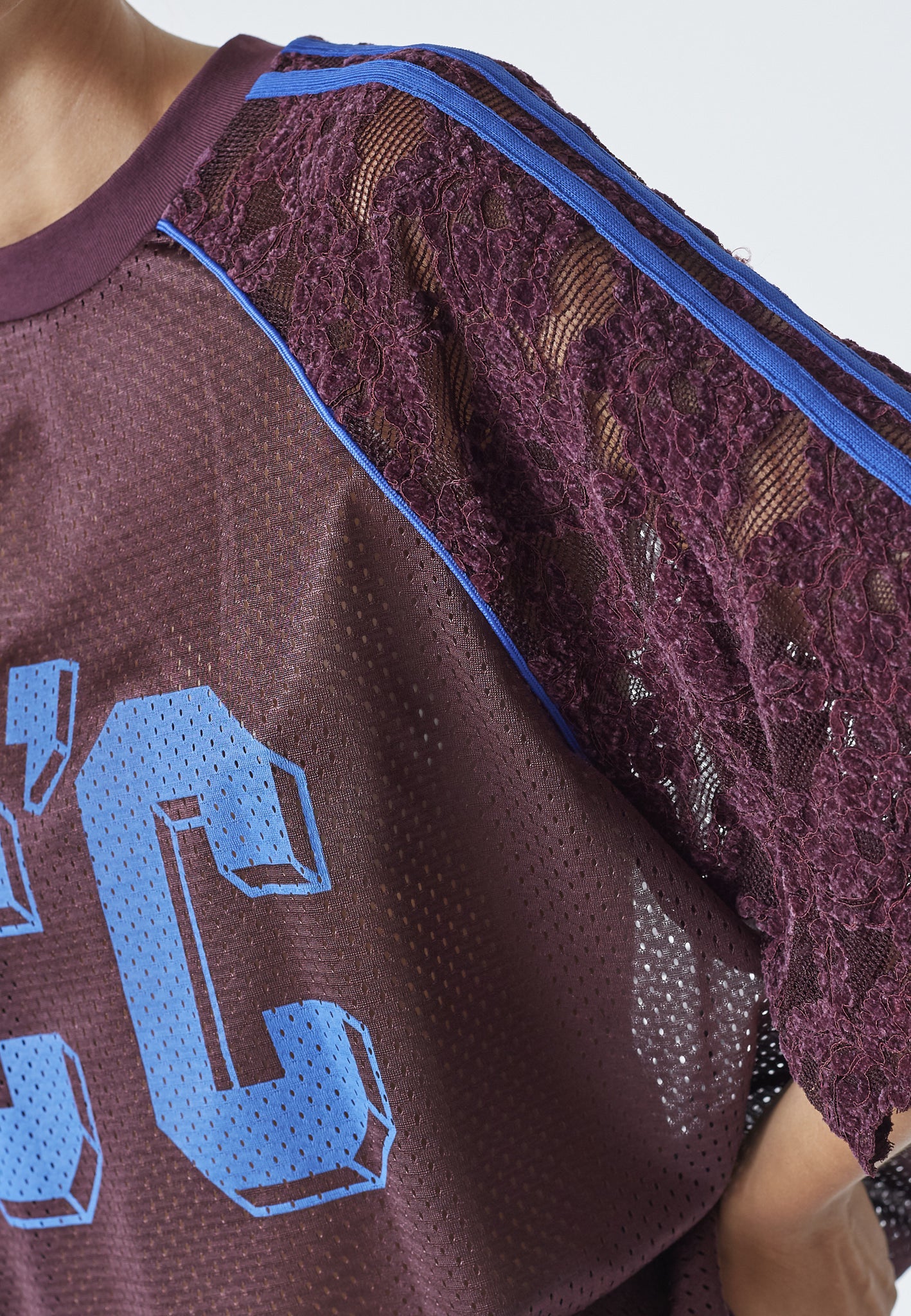 TreyCC Lace Tee - New Blue