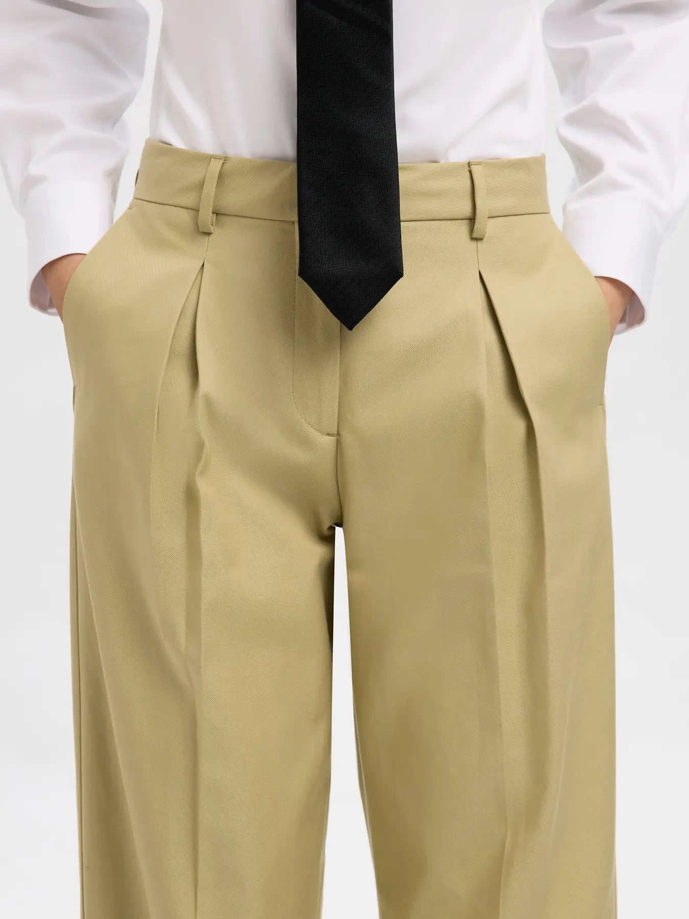 Slftapered-dora pant - Slate green