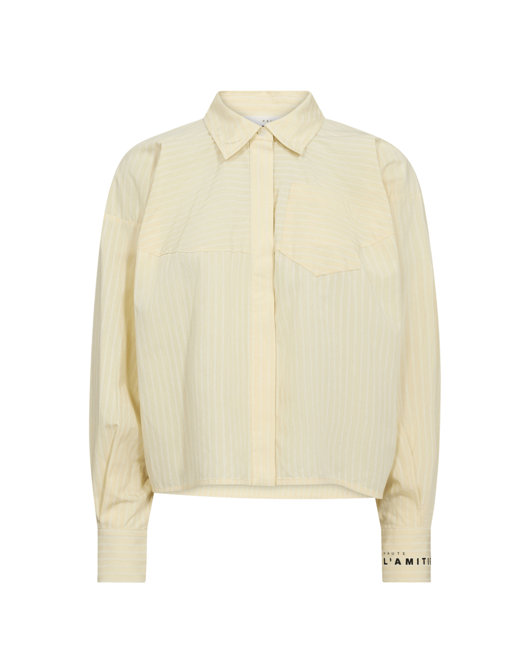Sophie Yellow Stripe Shirt - Pale Yellow