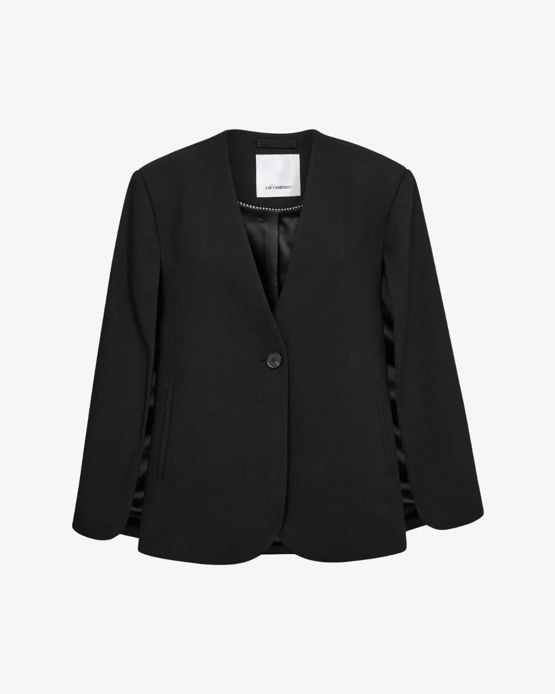 VolaCC Cape Button Blazer - Black