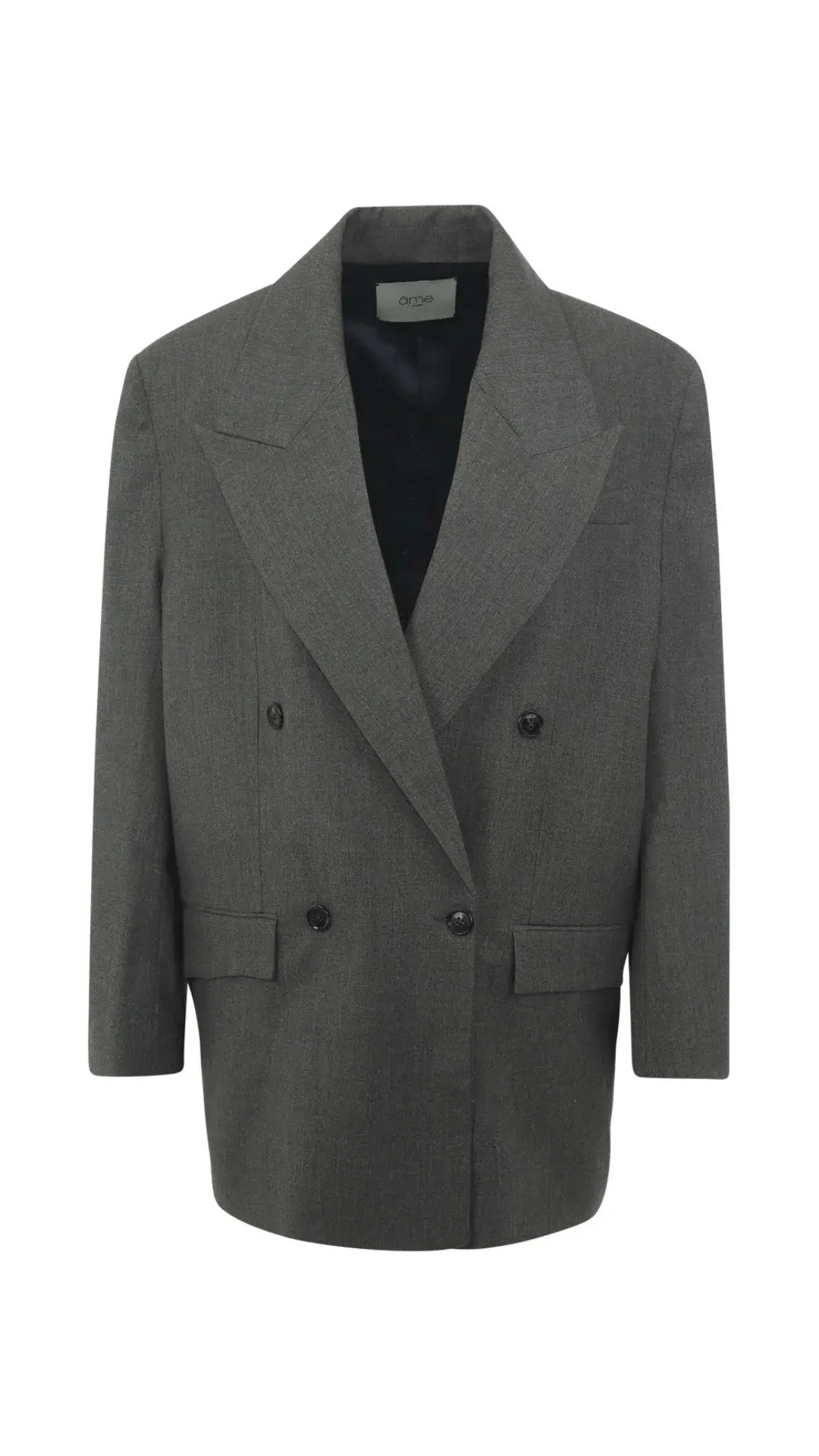 Natan Double Breasted Blazer - Dark Grey