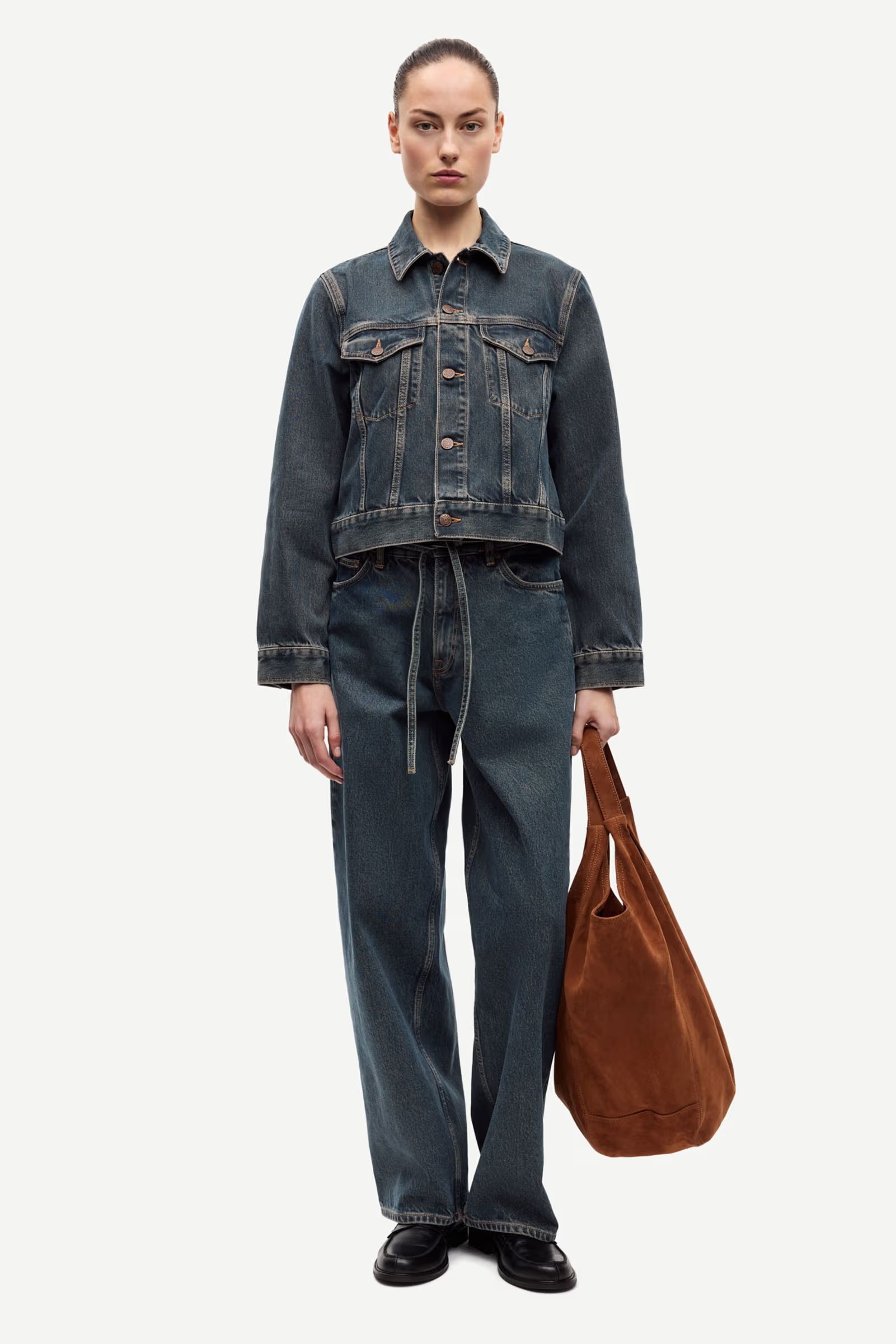 Saharper jeans belt - Burnt oak