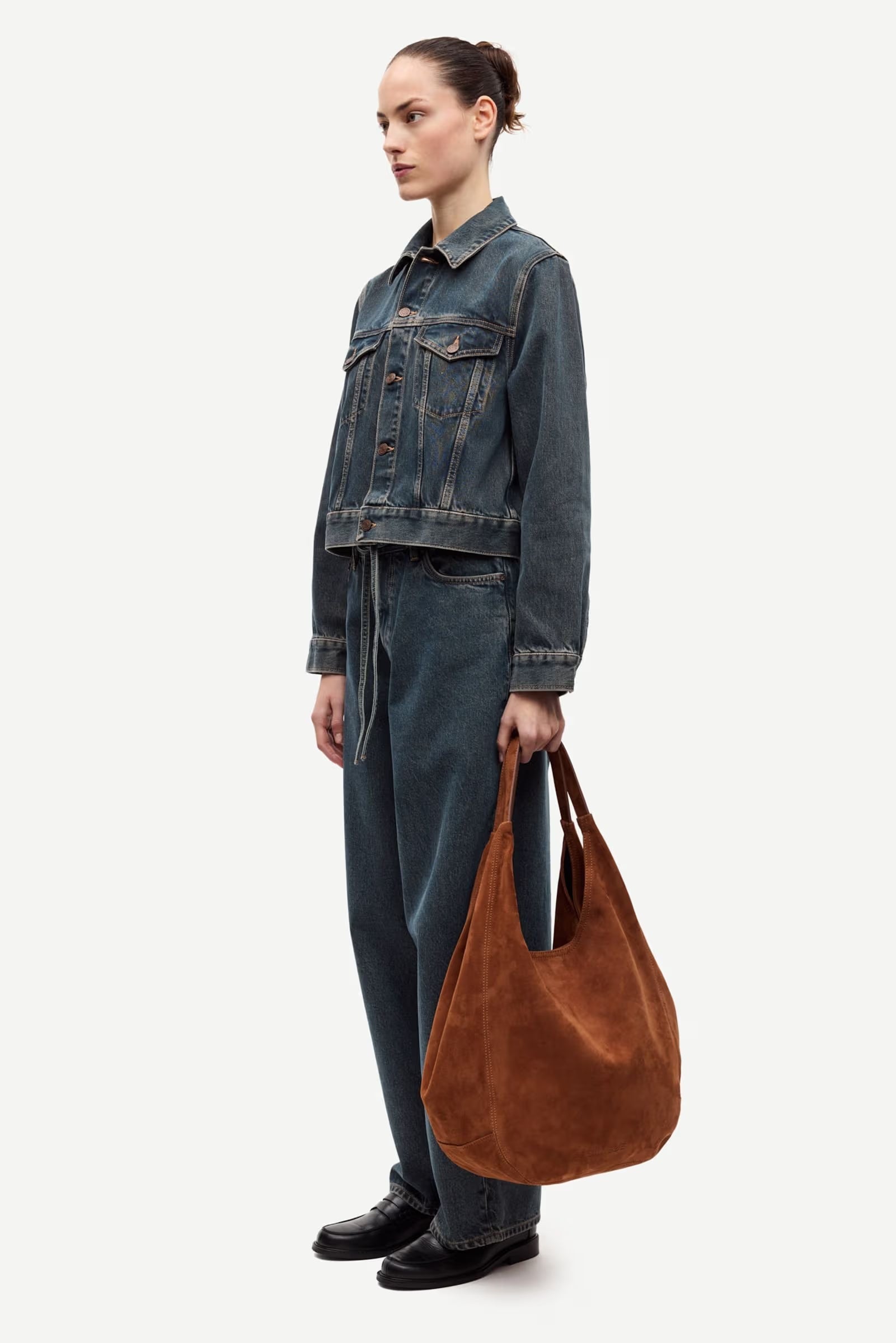 Saharper jeans belt - Burnt oak