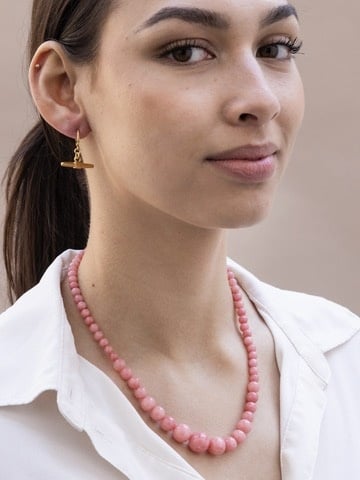 Gemstone Ketting - Apricot