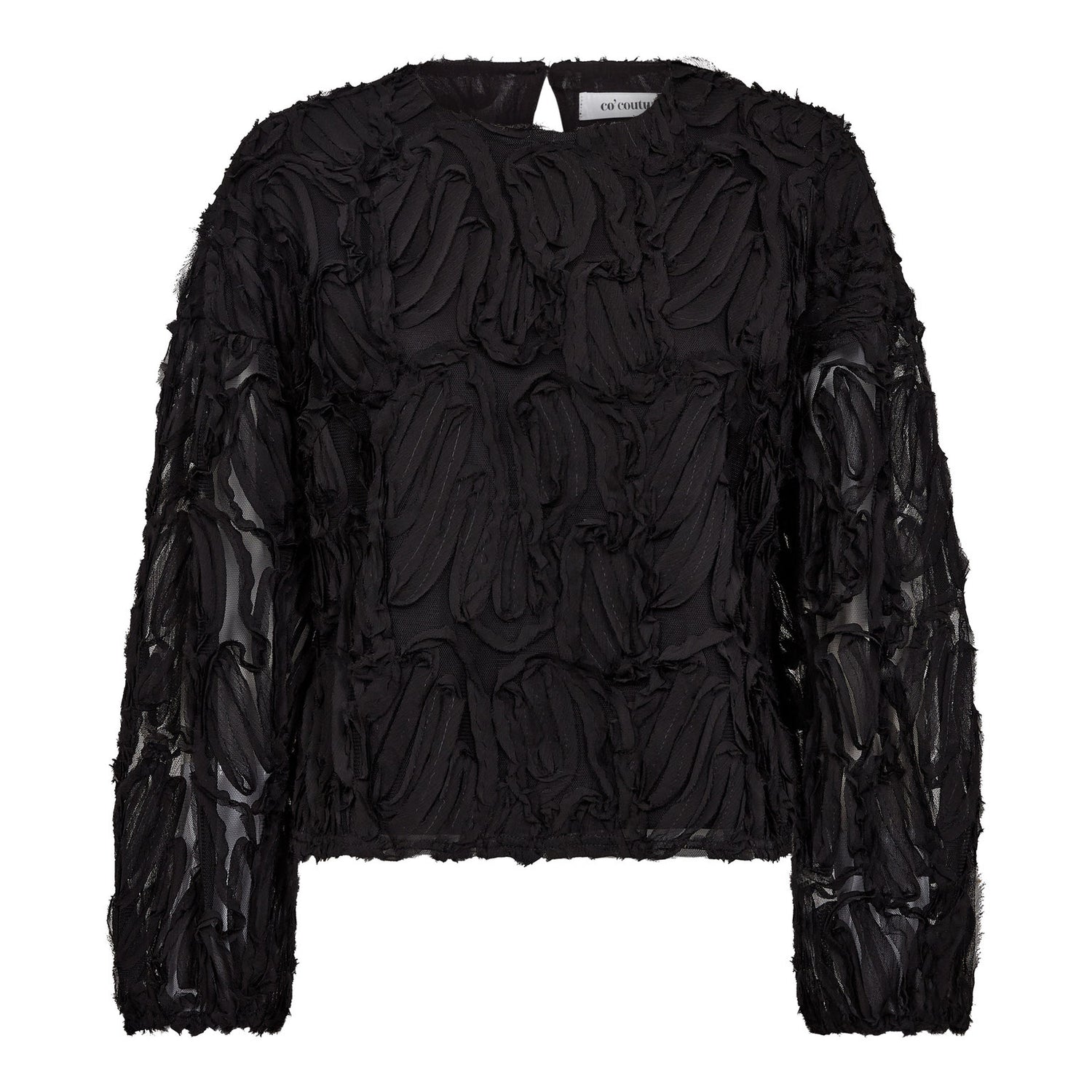 ShaniaCC Fluffy Blouse - Black