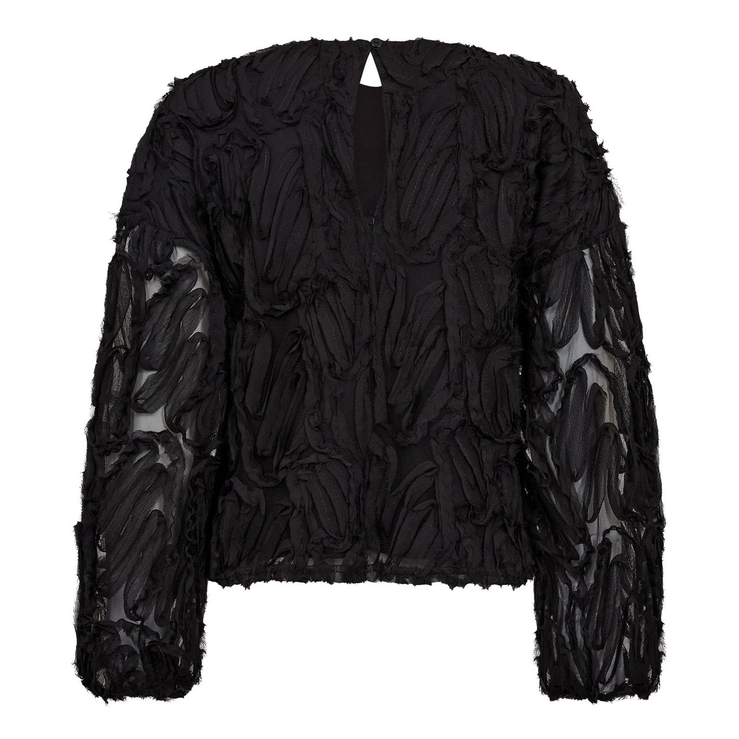 ShaniaCC Fluffy Blouse - Black