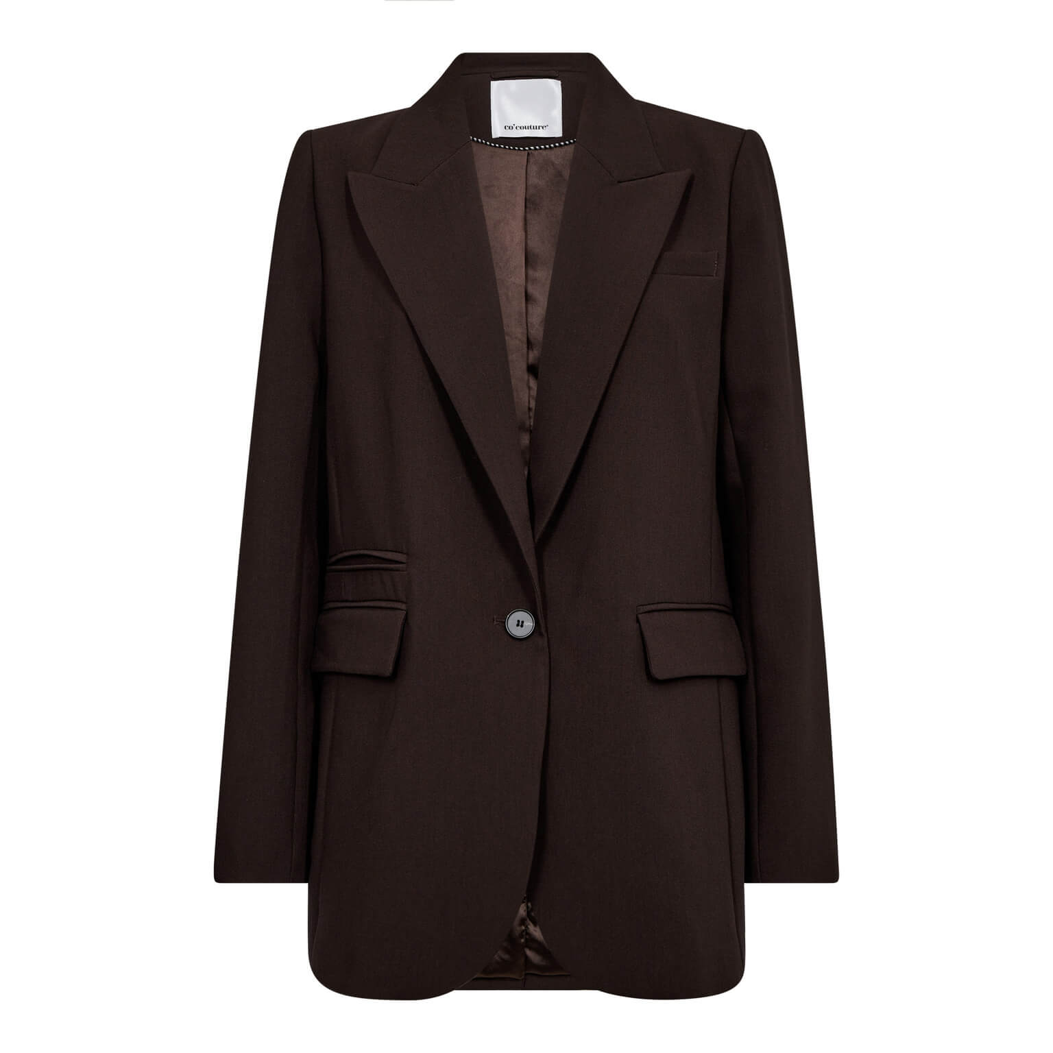 VolaCC Single Oversize Blazer - Dark Brown