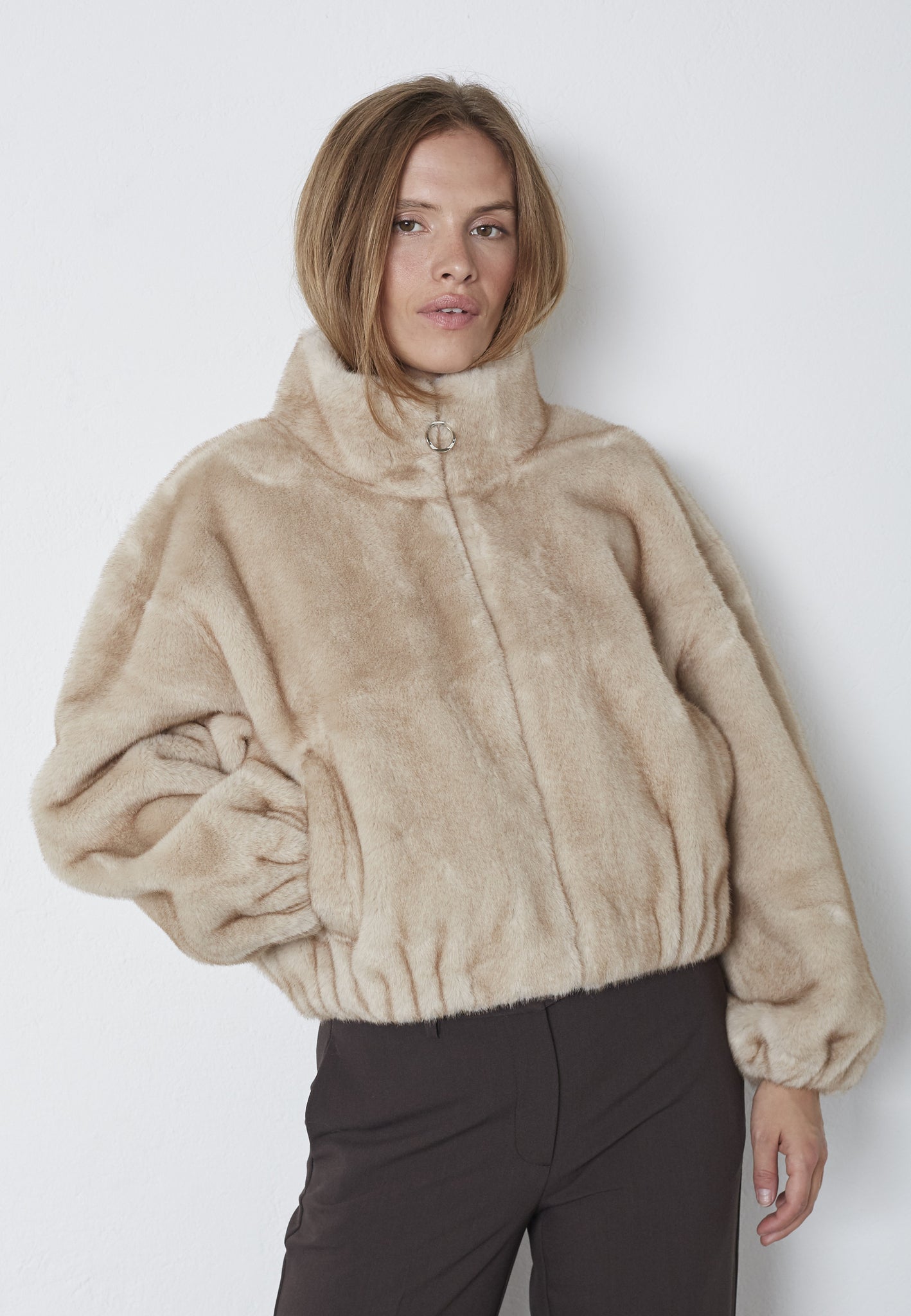 FeraCC Faux Fur Jacket - Creme