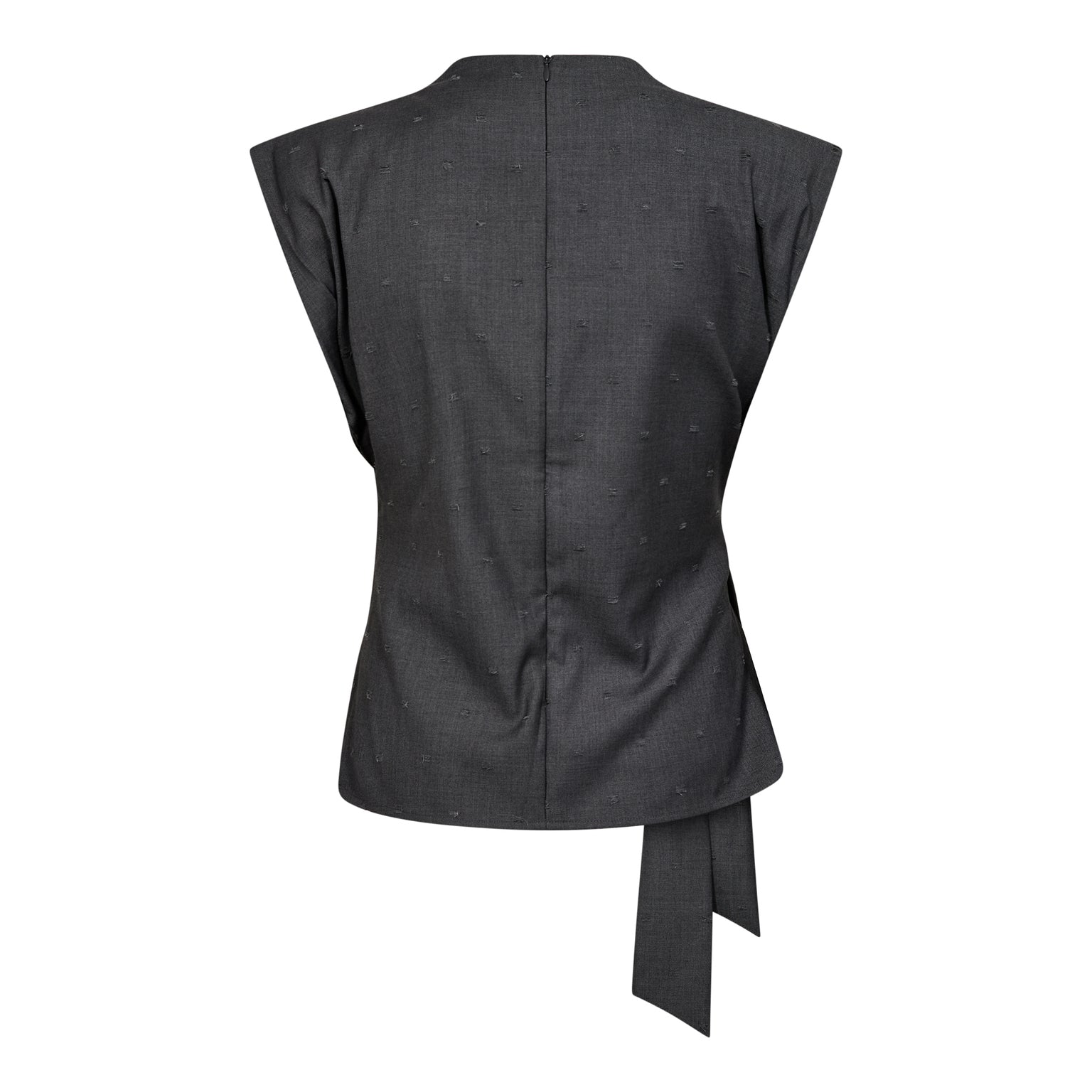 SagaCC Pleat Top - Mid Grey