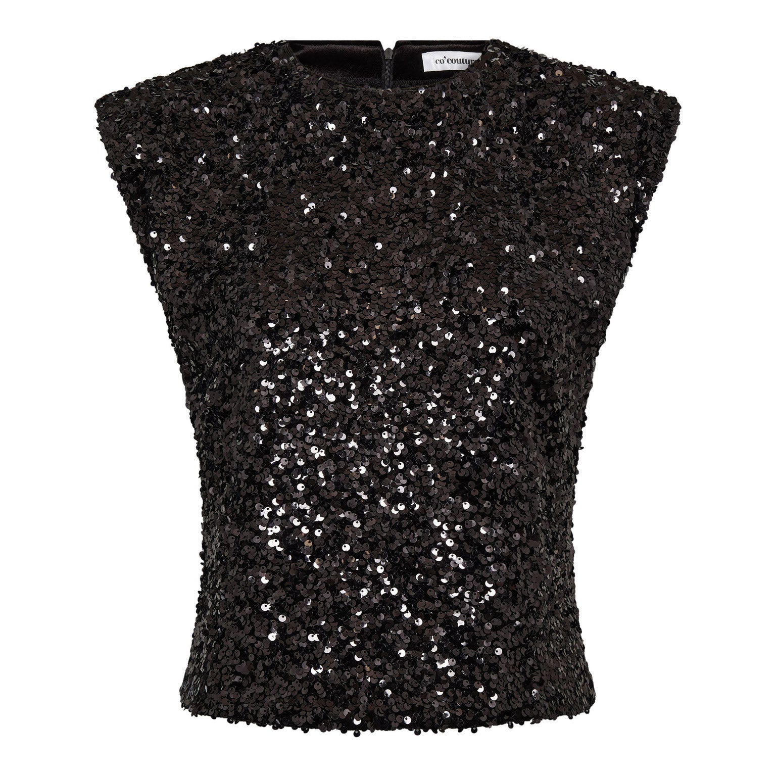 RoslynCC Sequin Top - Black