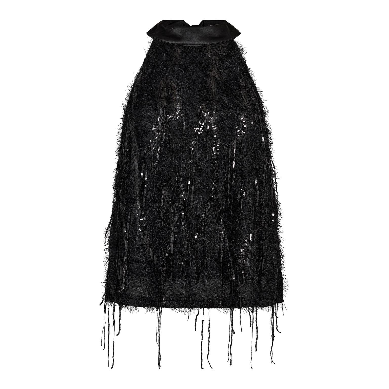 SillaCC Sequin Halter Top - Black