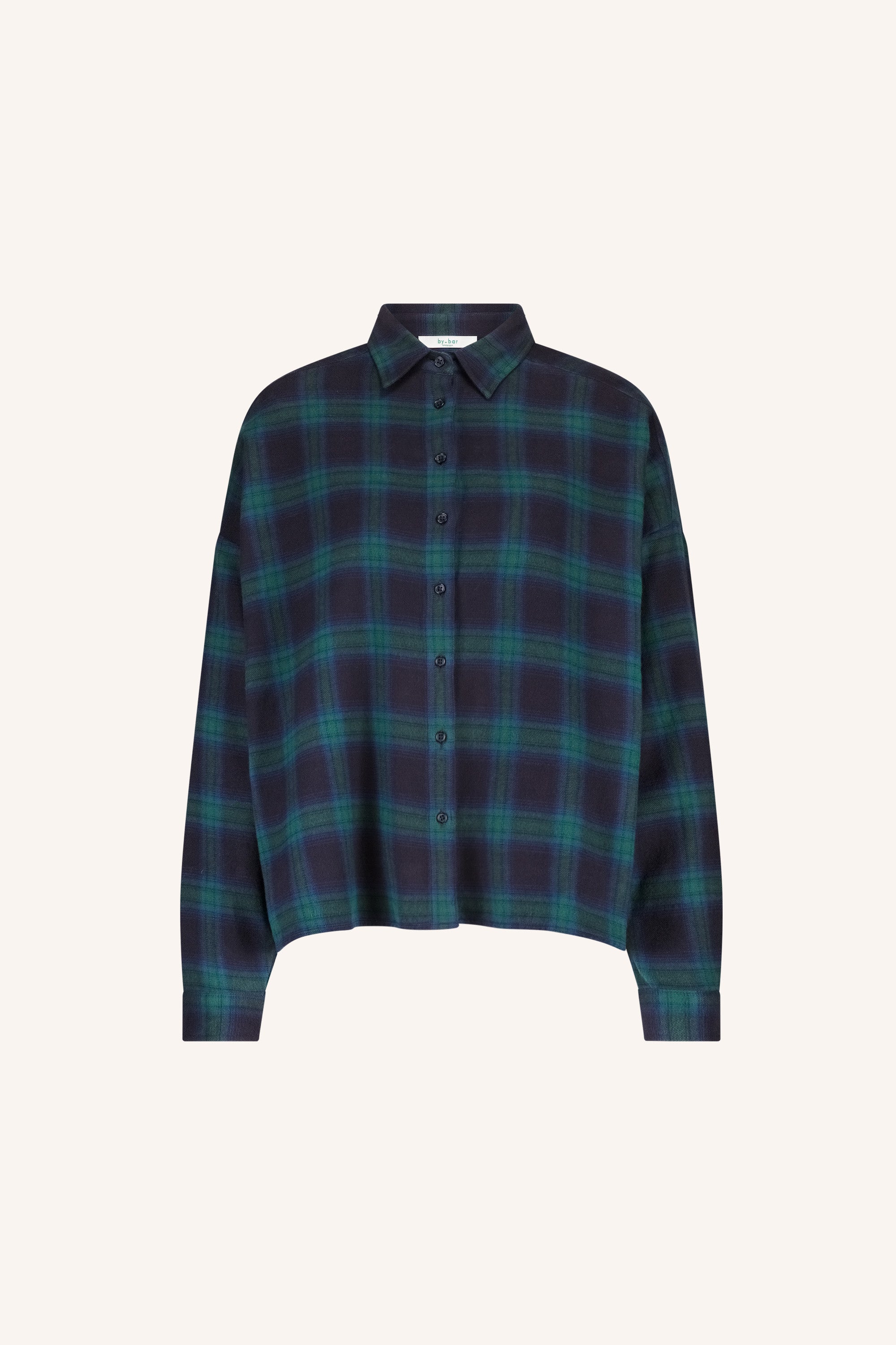 Jada Check Blouse - Bottle Green Check