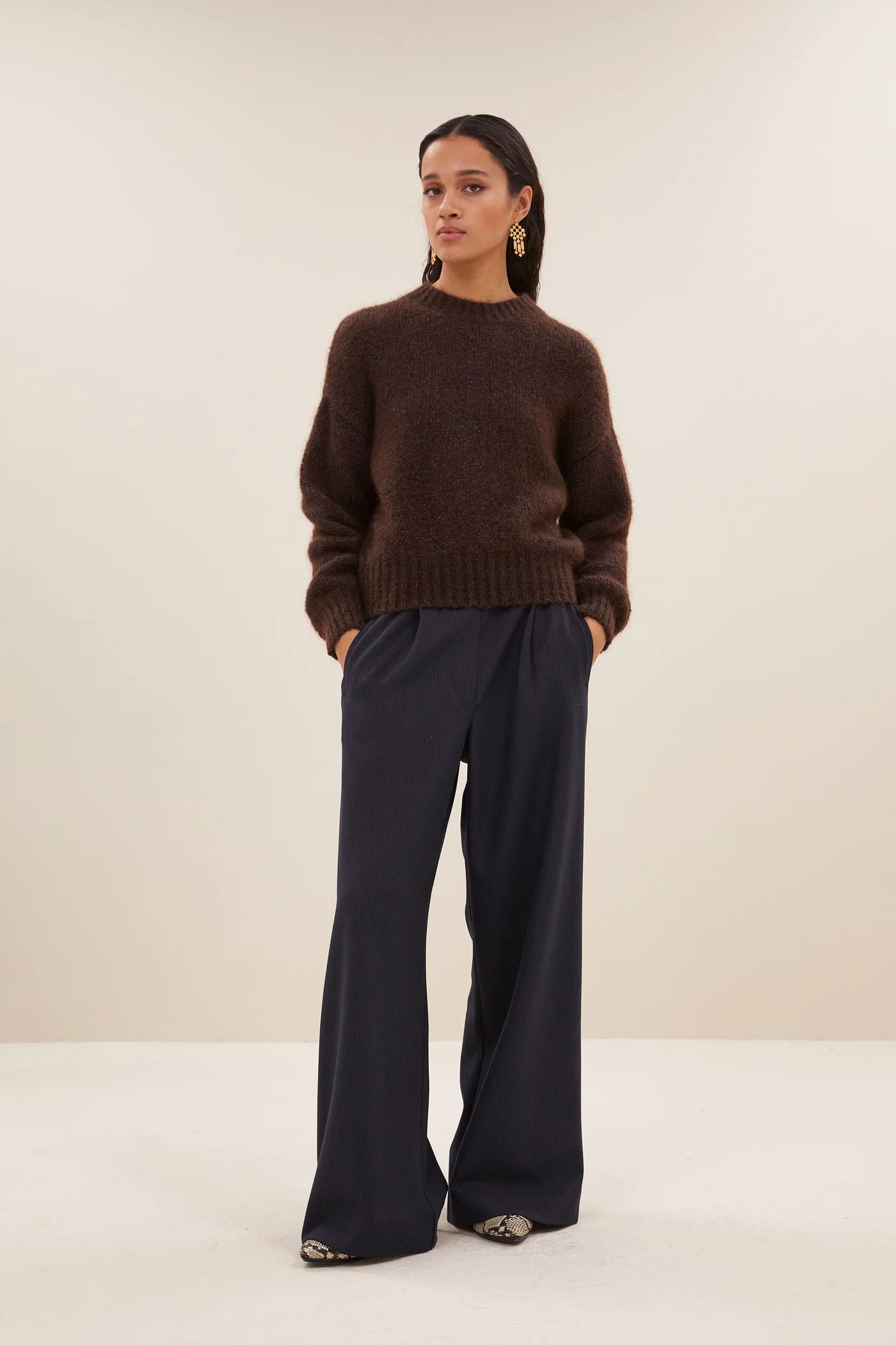 Sonny Sparkle Pullover - Dark Brown