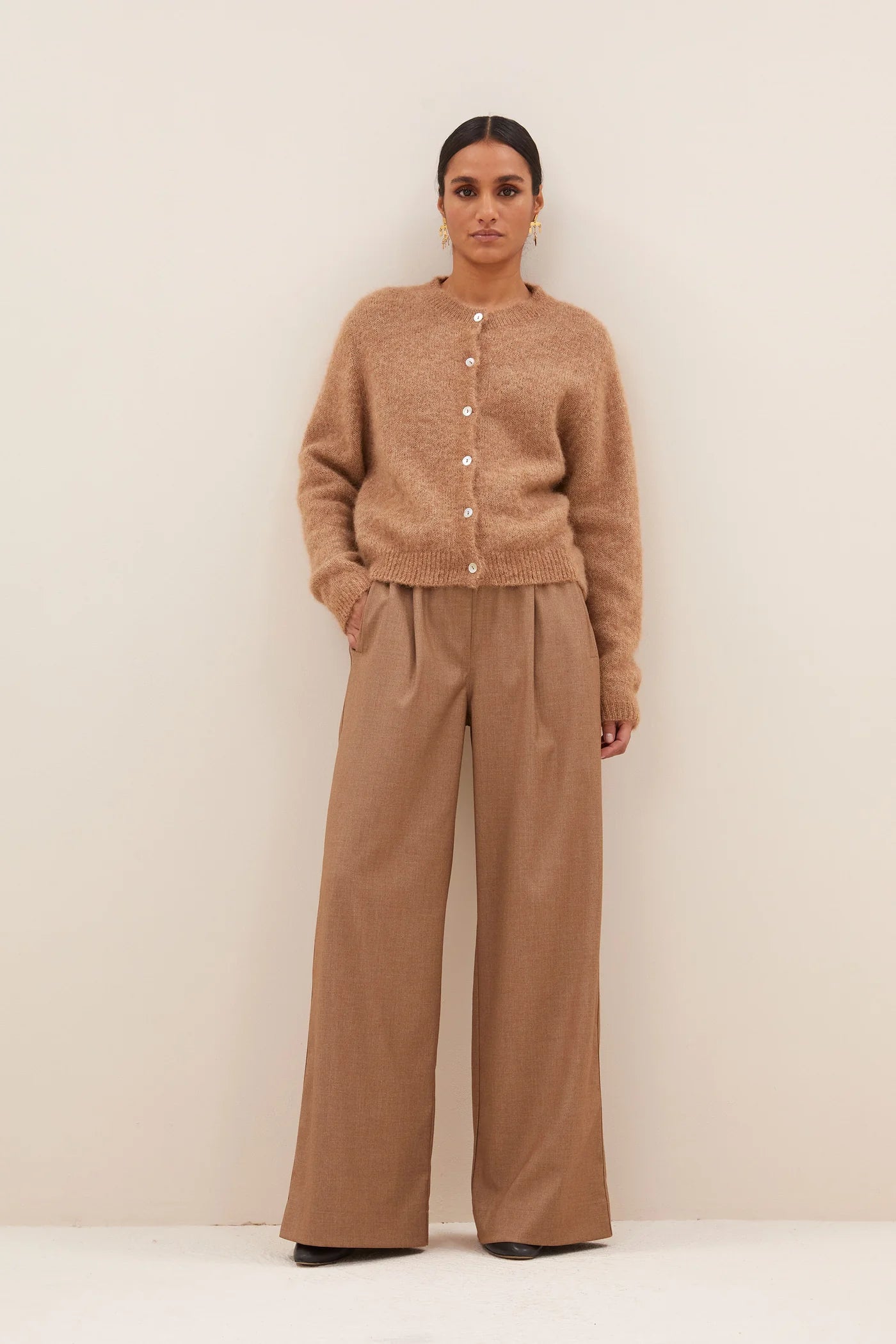 Melange Pants - Camel Melee