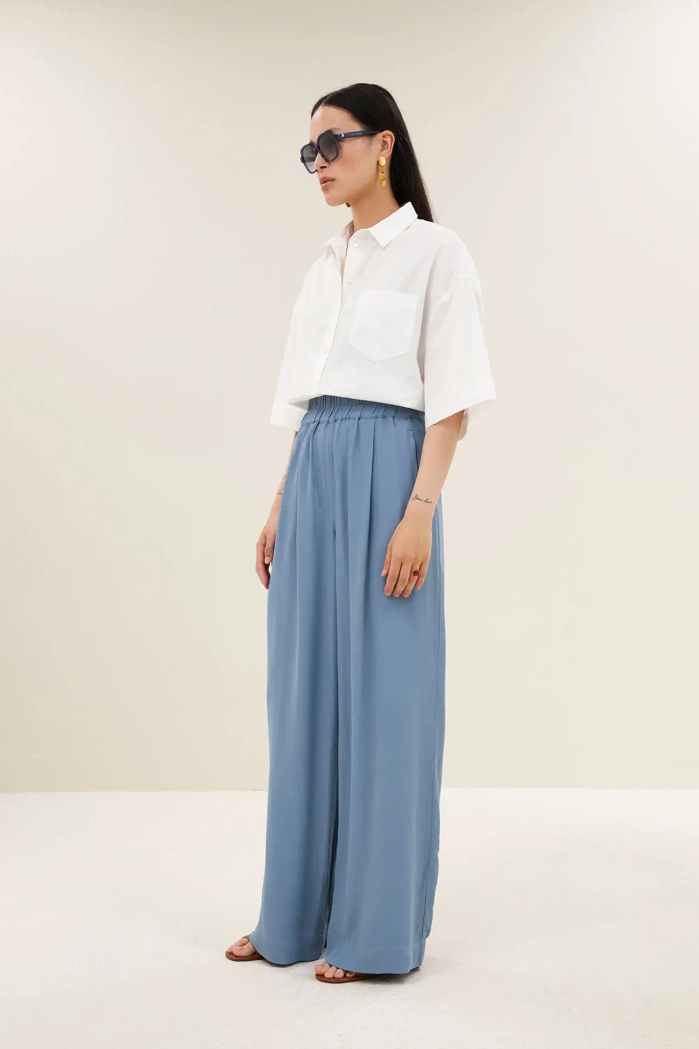Pilar Poplin Blouse - White