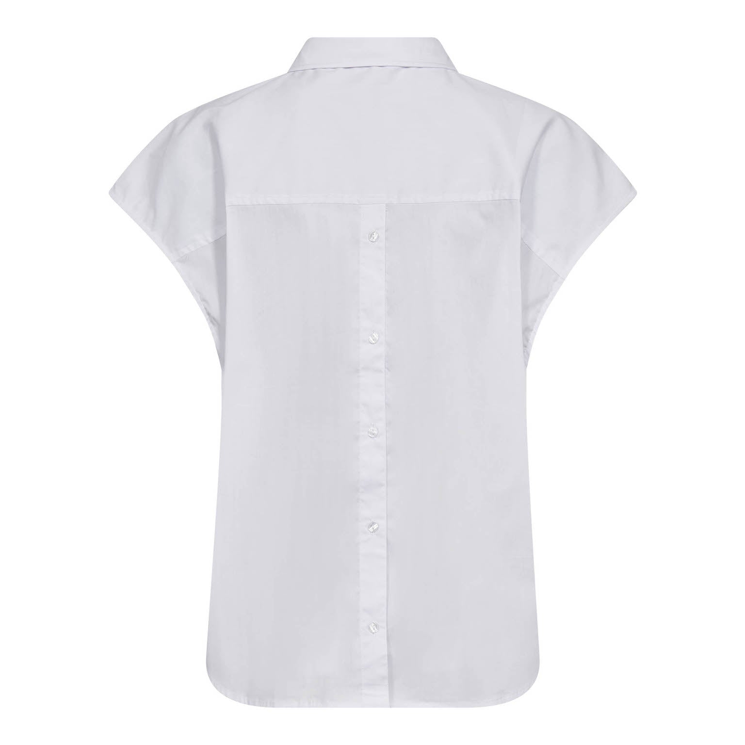 ElaraCC Slit Back SS Shirt - White
