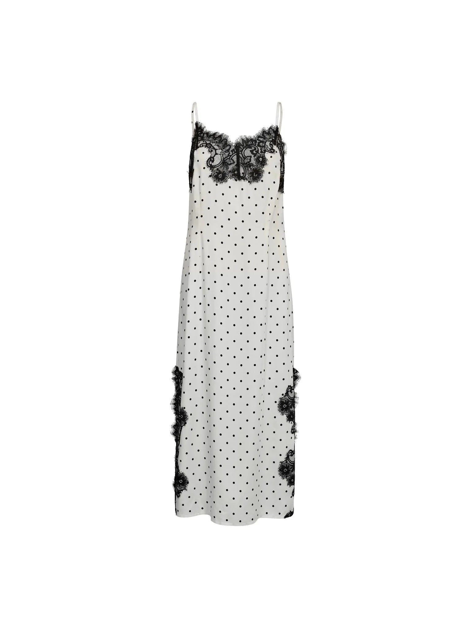 AmeliCC Dot Lace Strap Dress - Off White
