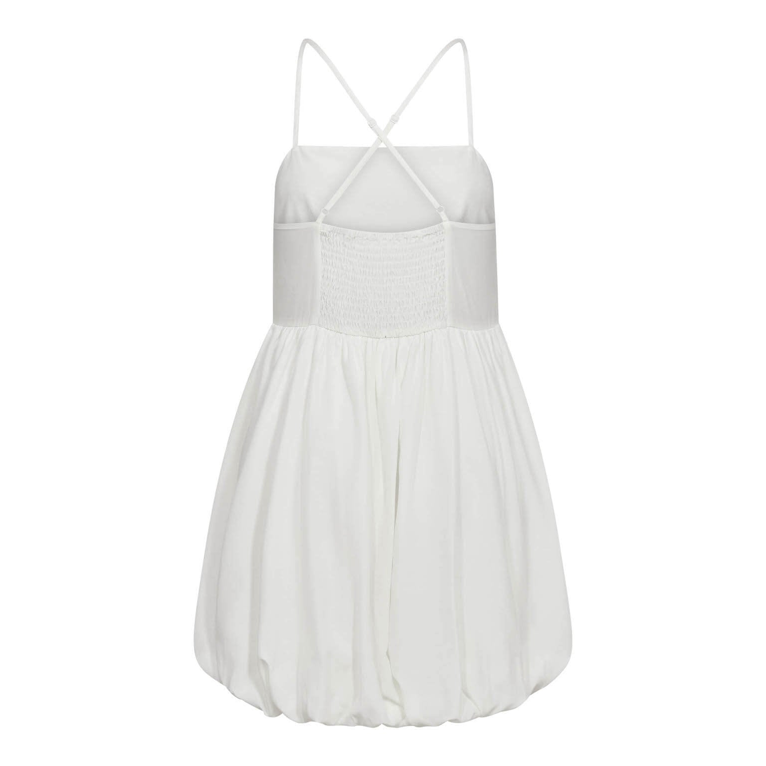 SunriseCC Balloon Strap Dress - White