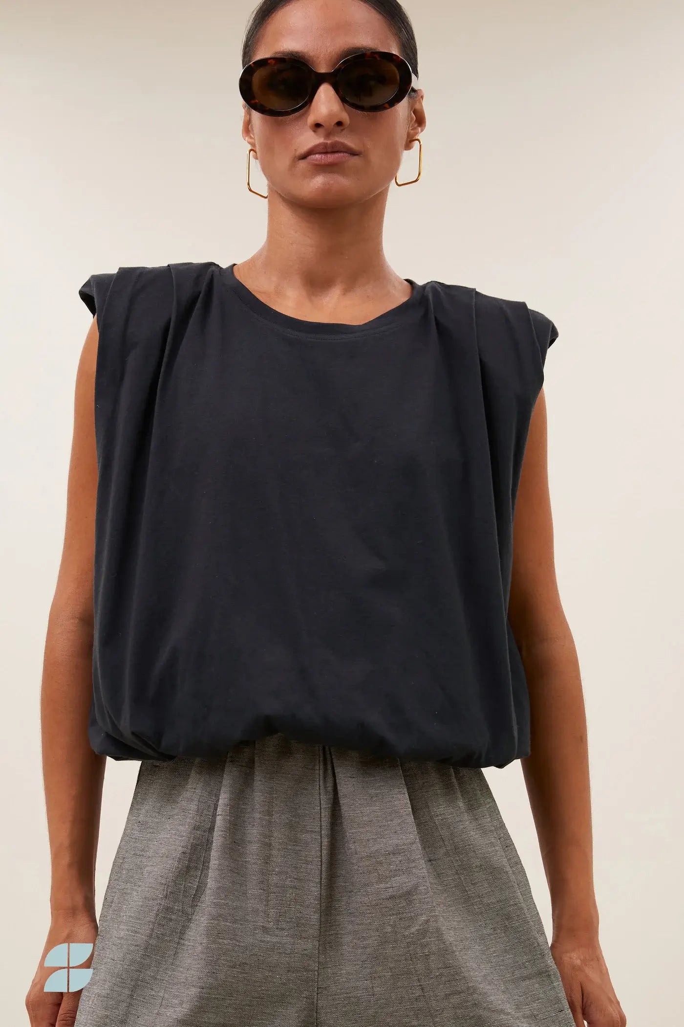 Nilou Jersey Top - Jet Black