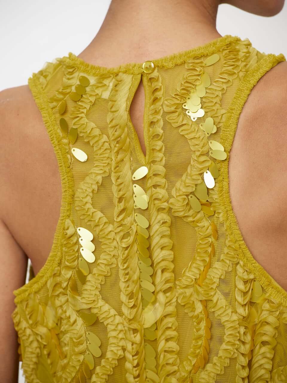 Noi Sequins Tanktop - Solar Lime