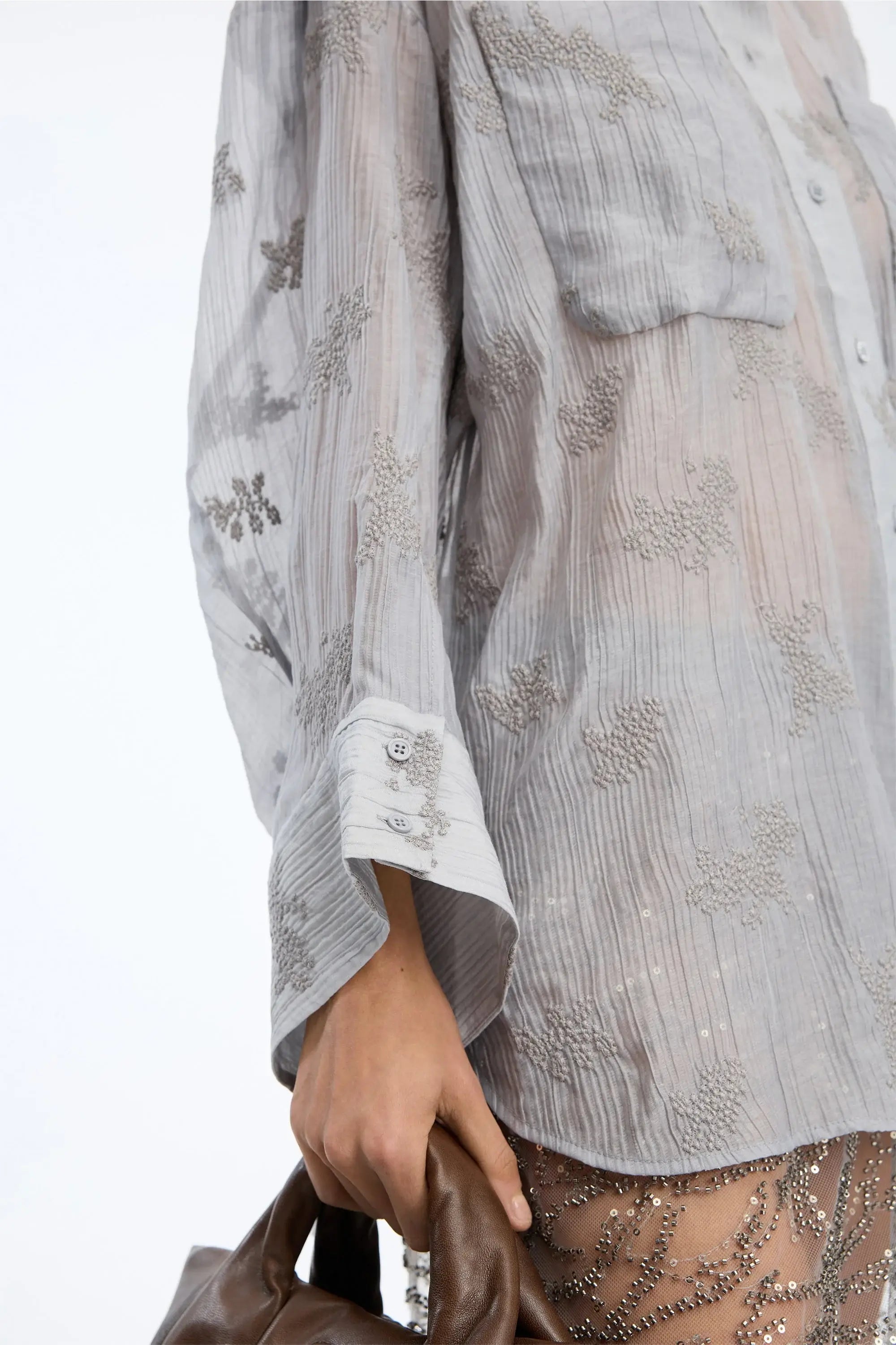 Fortuna Blouse - Light Grey