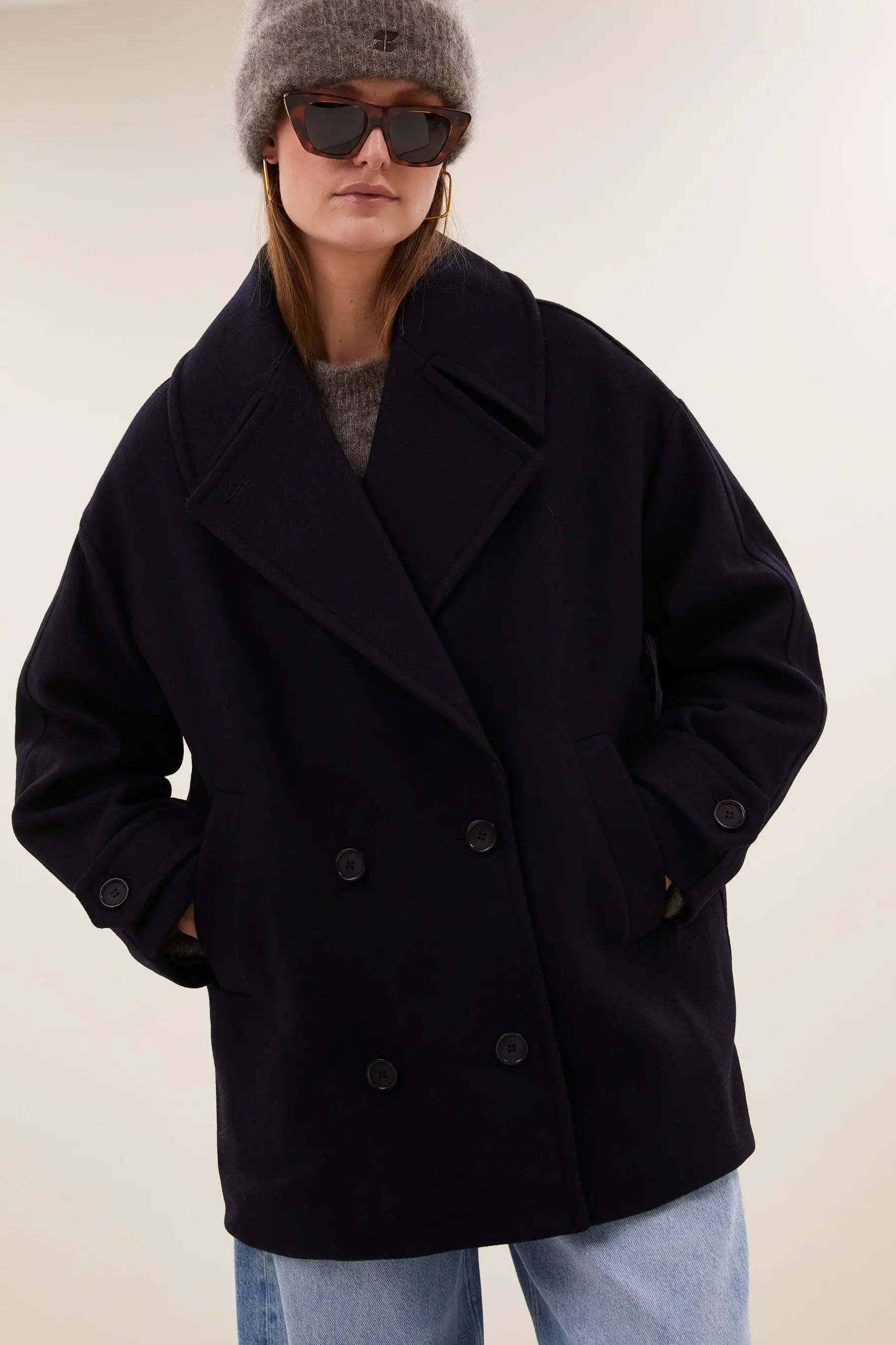 Scott Wool Coat - Midnight
