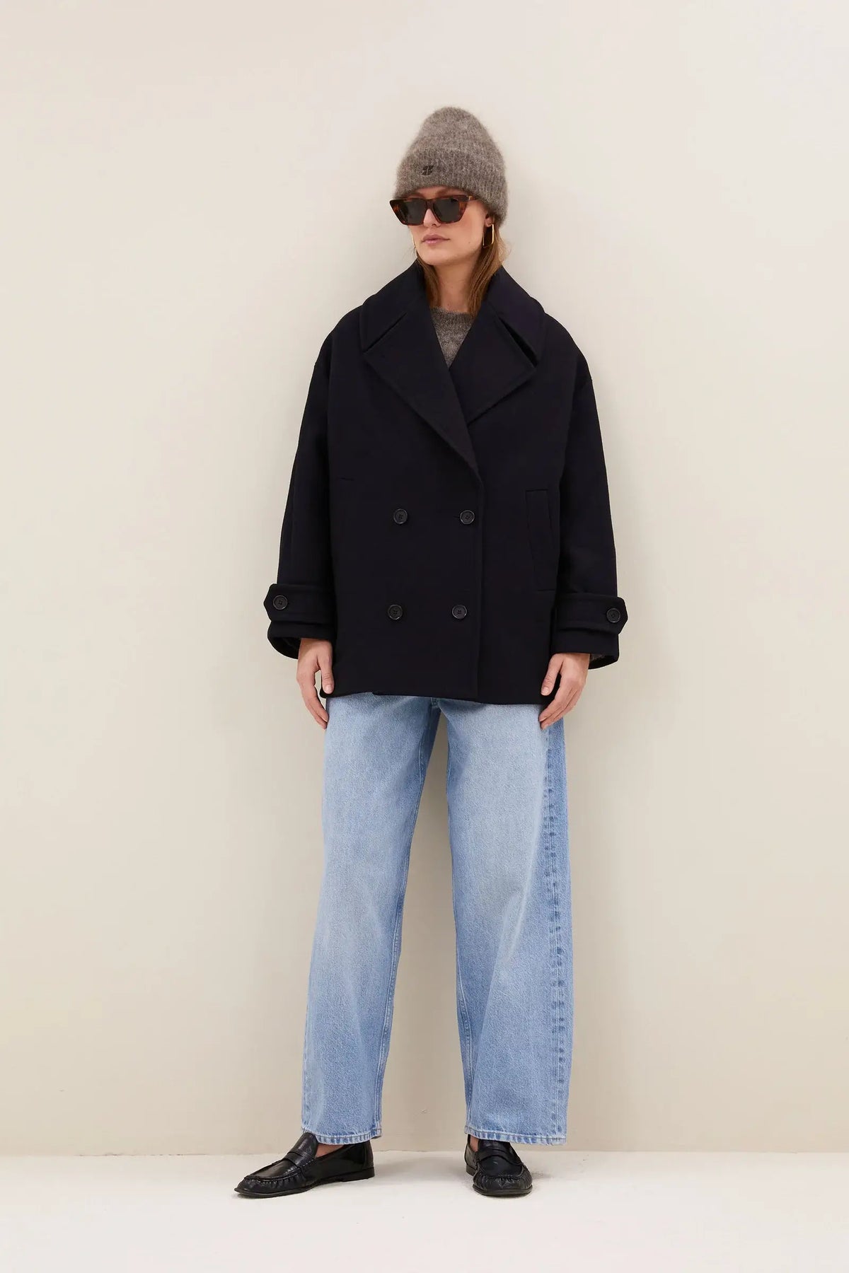 Scott Wool Coat - Midnight