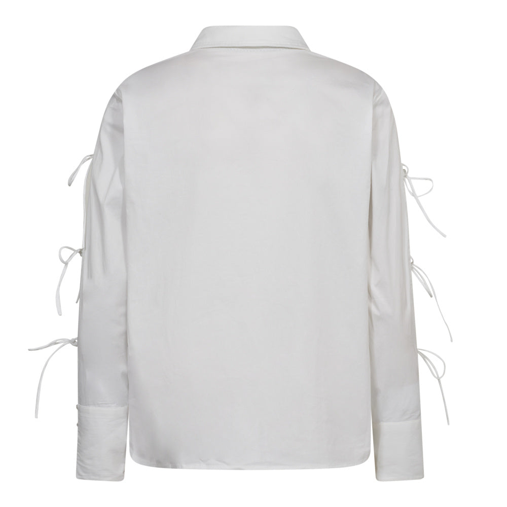 PoppyCC Eyelet Tie Shirt - White