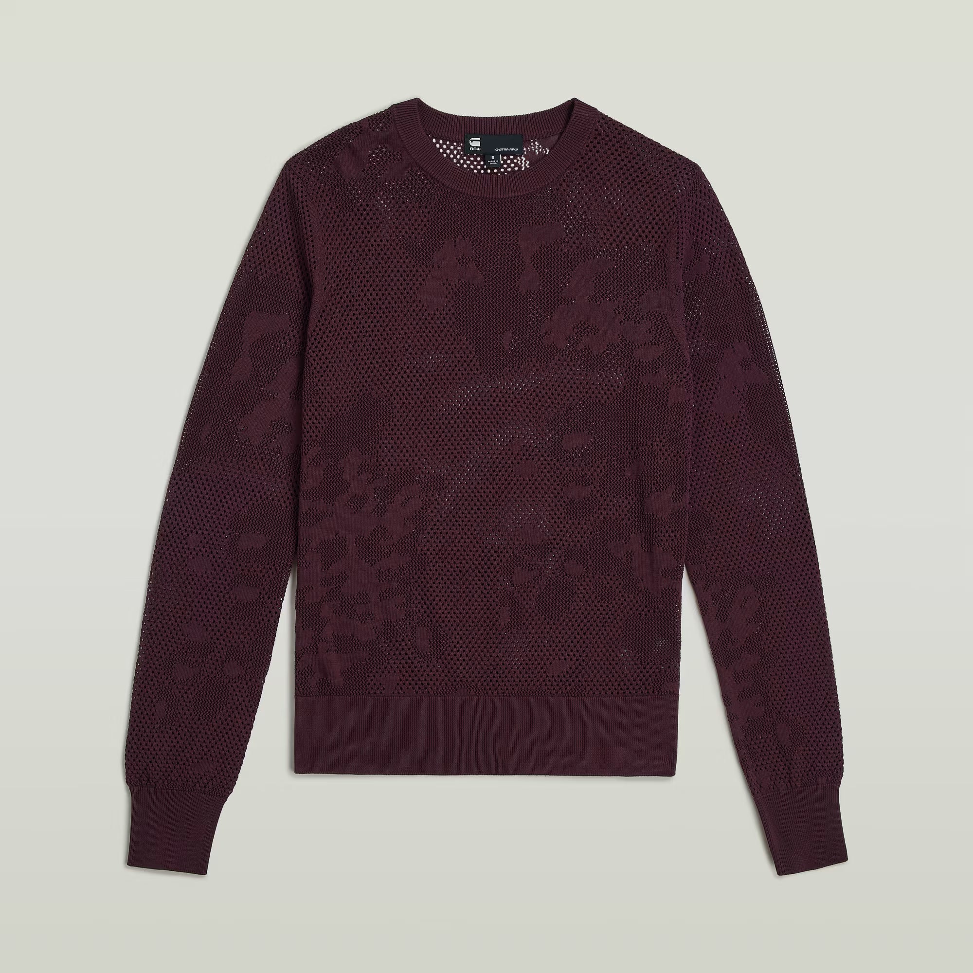 Pointelle knit wmn - Maroon