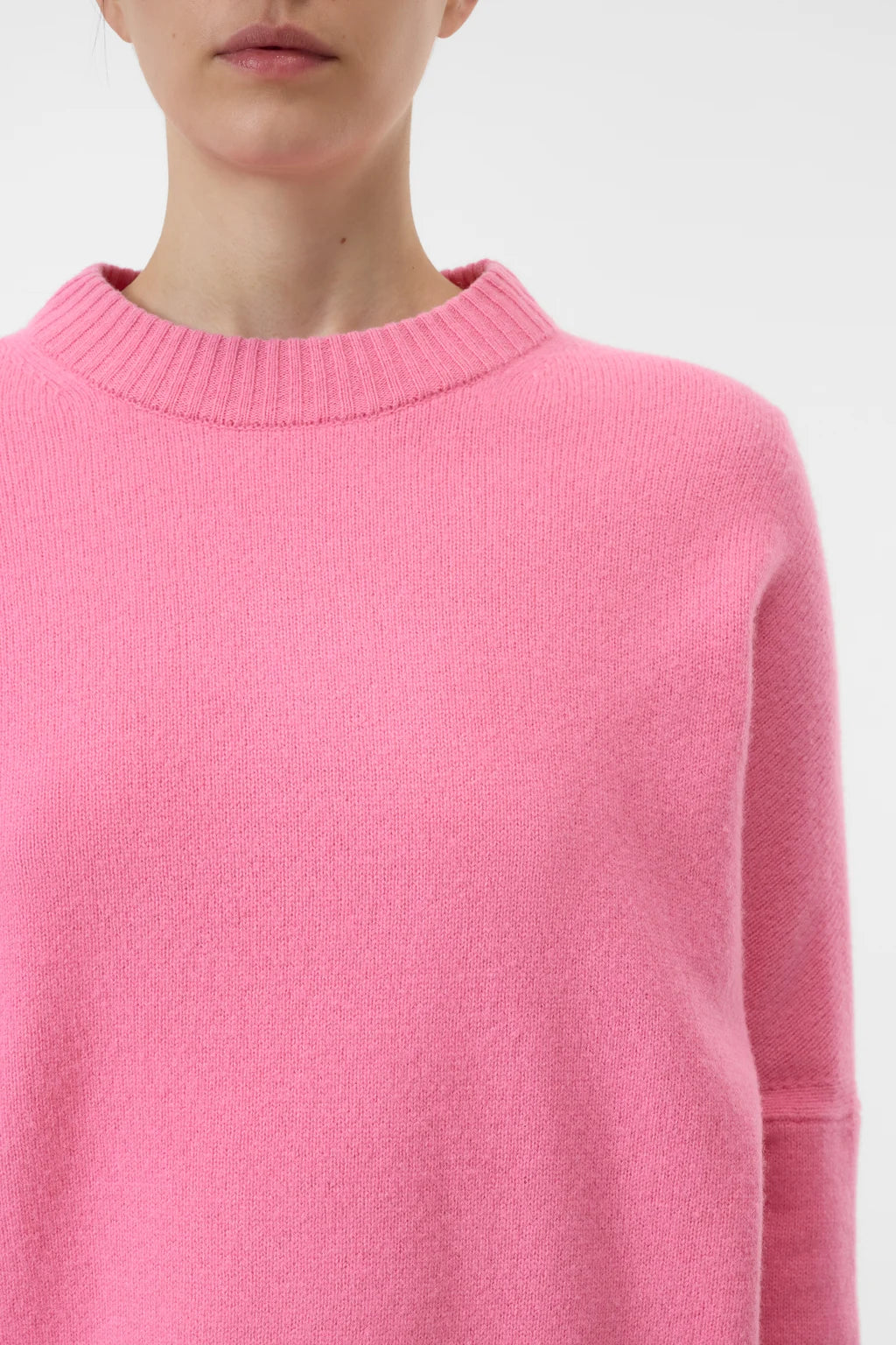 Crew Neck Cropped - Flamingo Pink