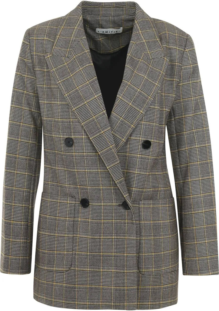 Ibti Check Blazer - Grey Check
