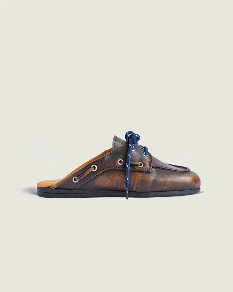 Boat Loafer Mule - Coffee