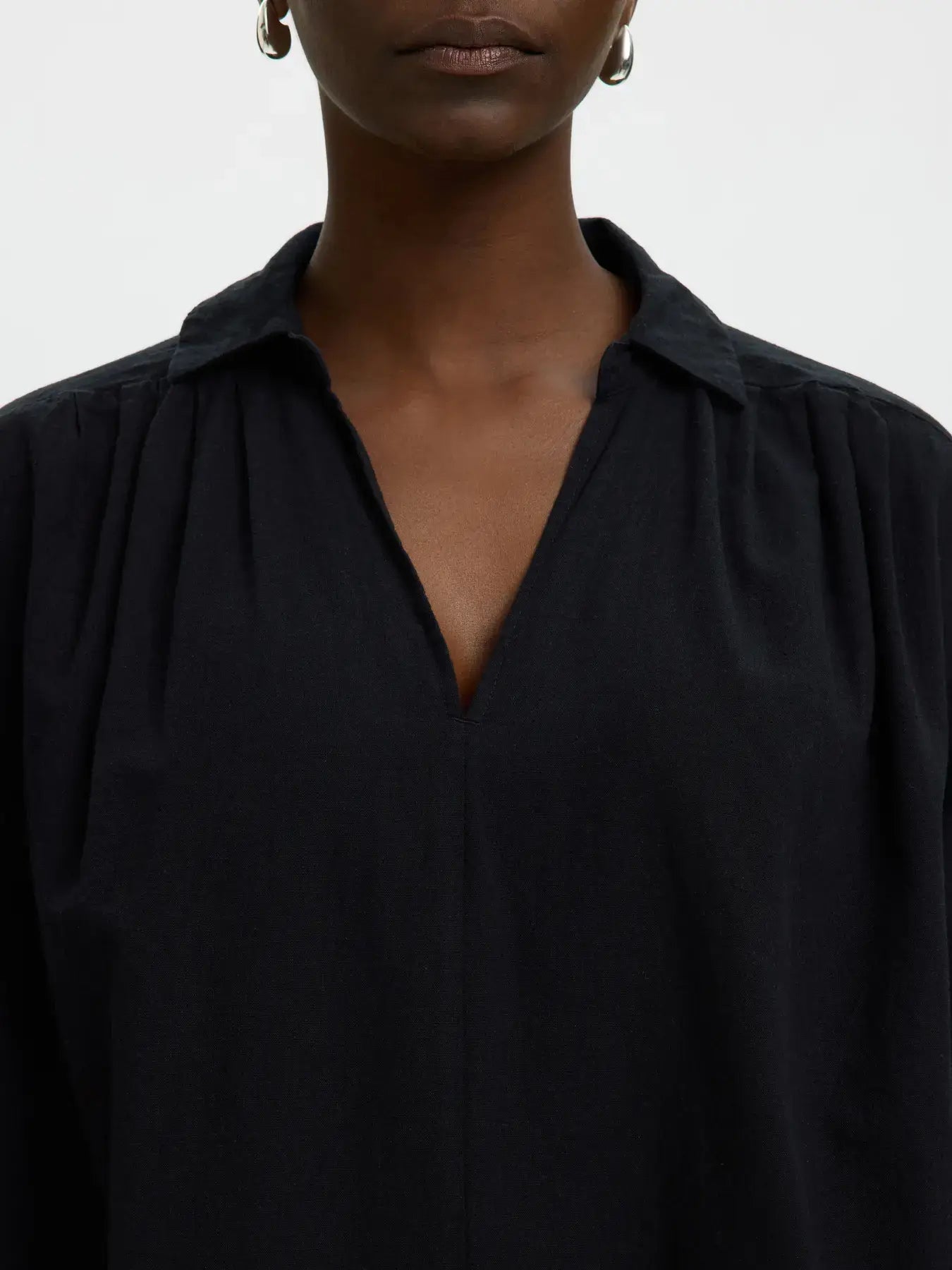 SLFluisa-Talia Linen Blend Dress - Black