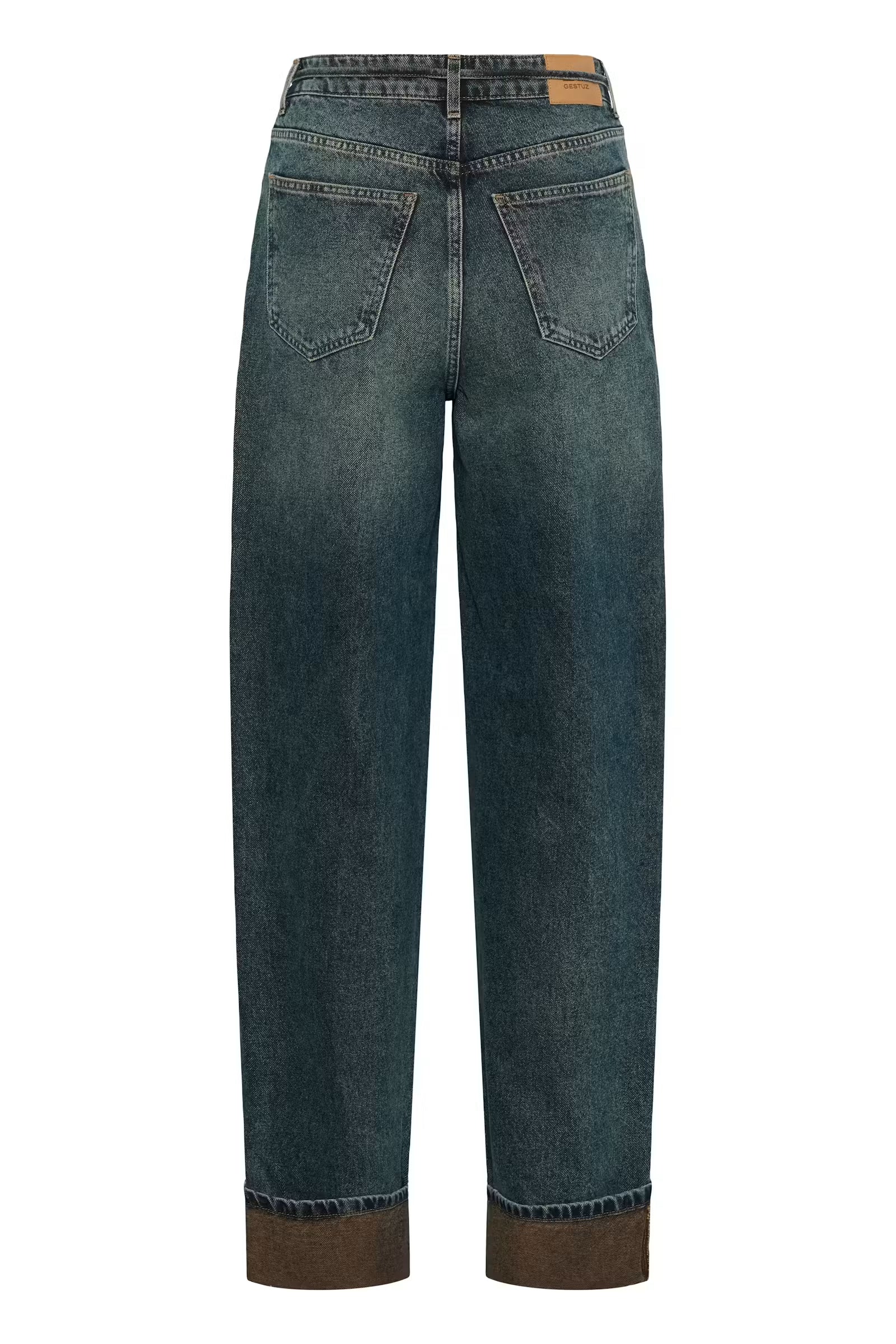 GZsusara HW Barrel Jeans - Blue/Green Wash