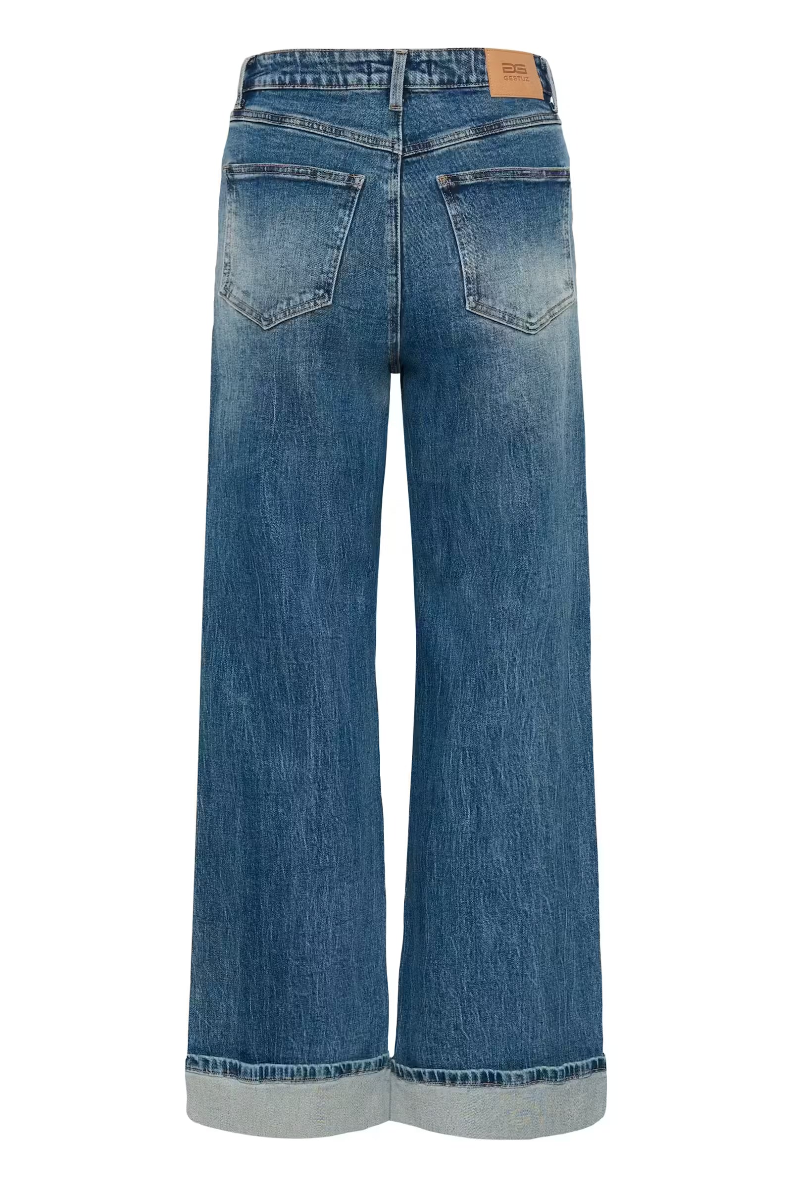 GZsara HW Wide Jeans - Washed Mid Blue