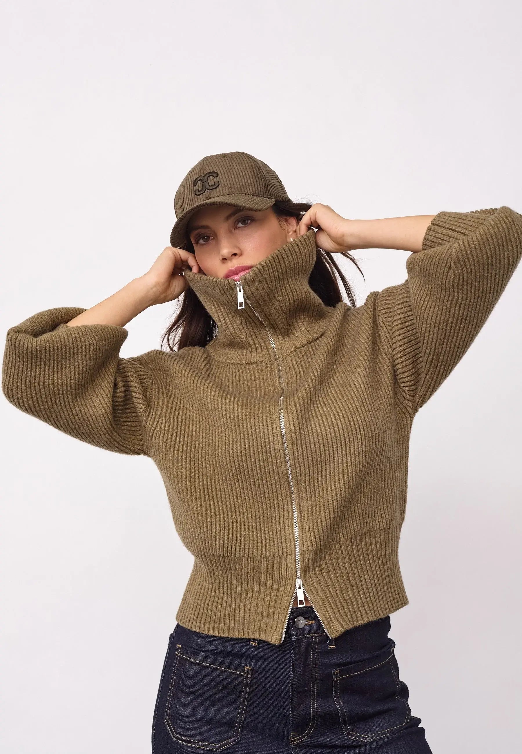 RowCC Zip Knit Vest - Army