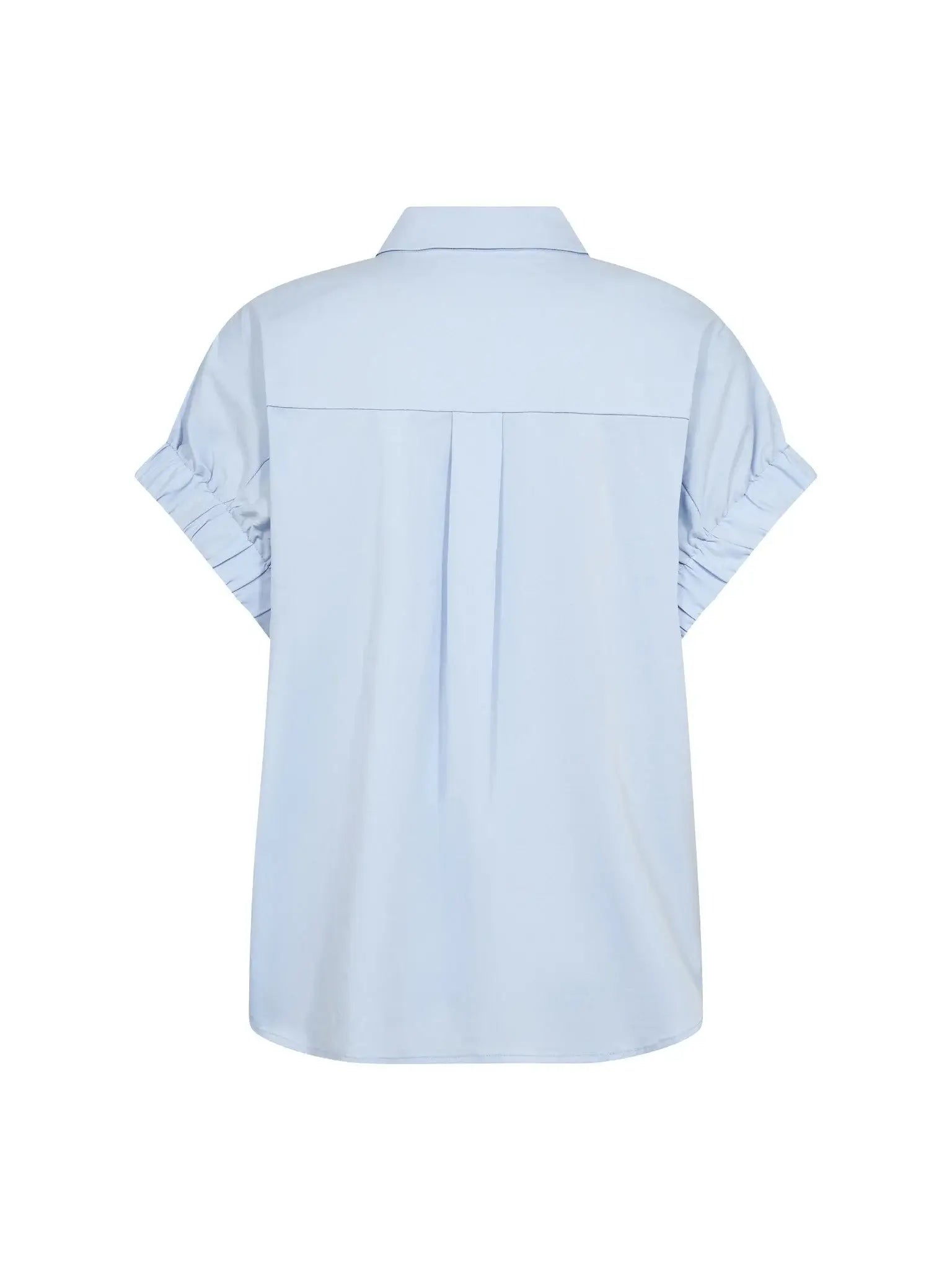 PoppyCC Elastic Cuff SS Shirt - Pale Blue