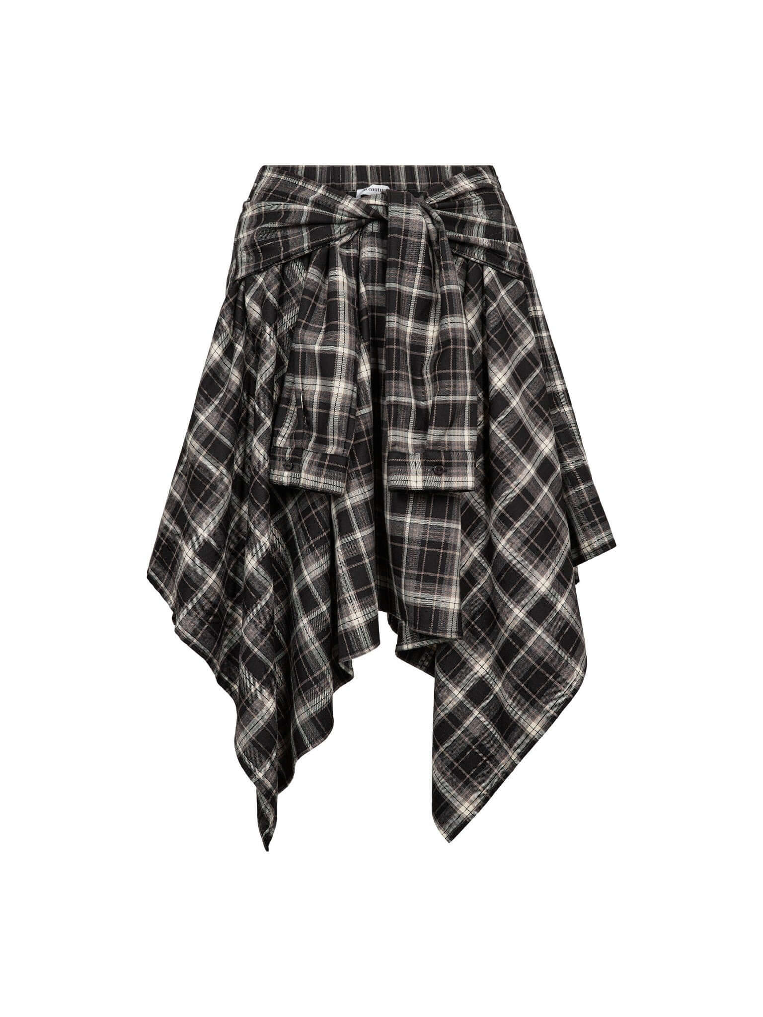 DagnyCC Check Tie Skirt - Black
