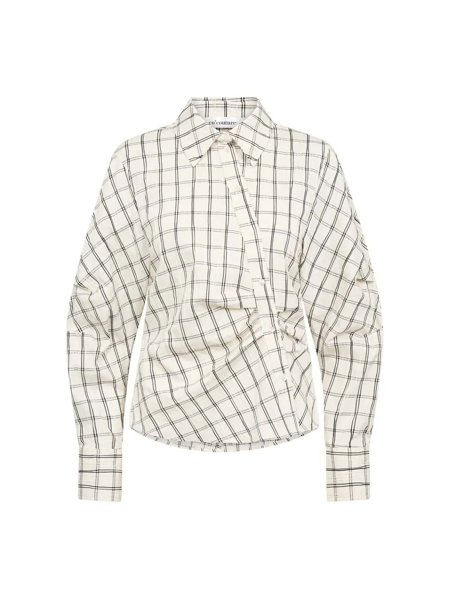 BisoCC Asym Check Shirt - Off White