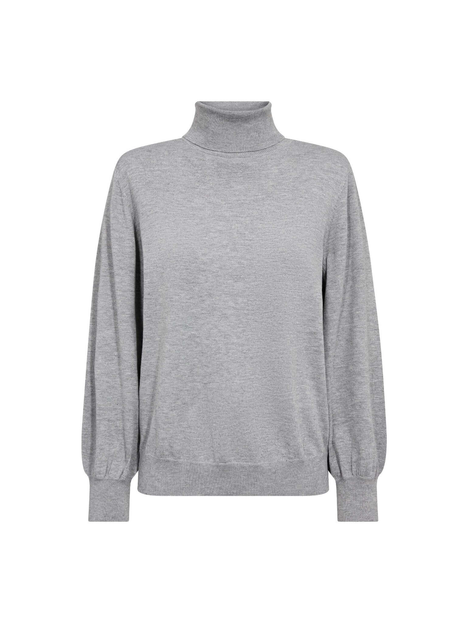 CoryCC Padded Roll-Neck Knit - Grey Melange