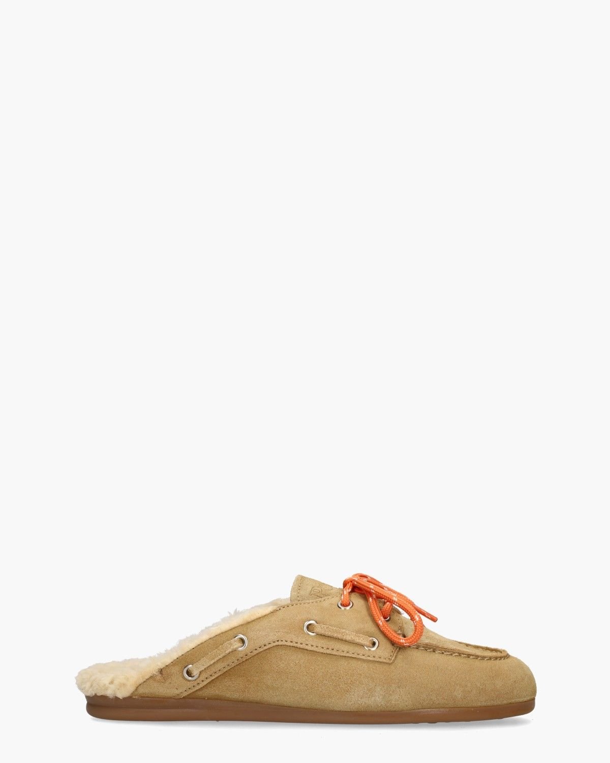 Boat Loafer Mule Fur - Desert tan