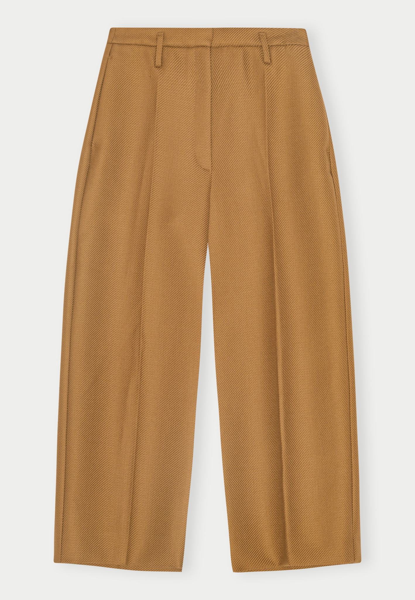 Olly Cropped Midt Waist Pants - Camel