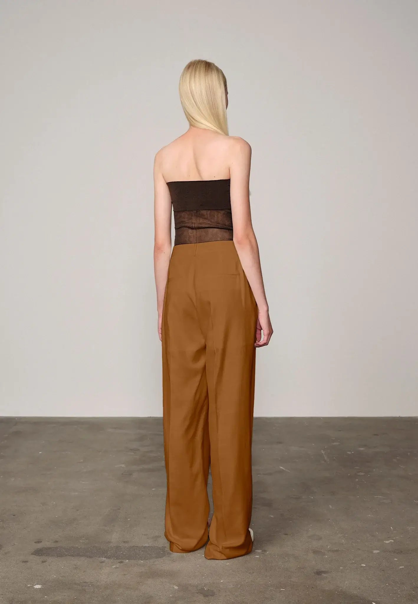 Alina Midt Waist Pants - Toffee