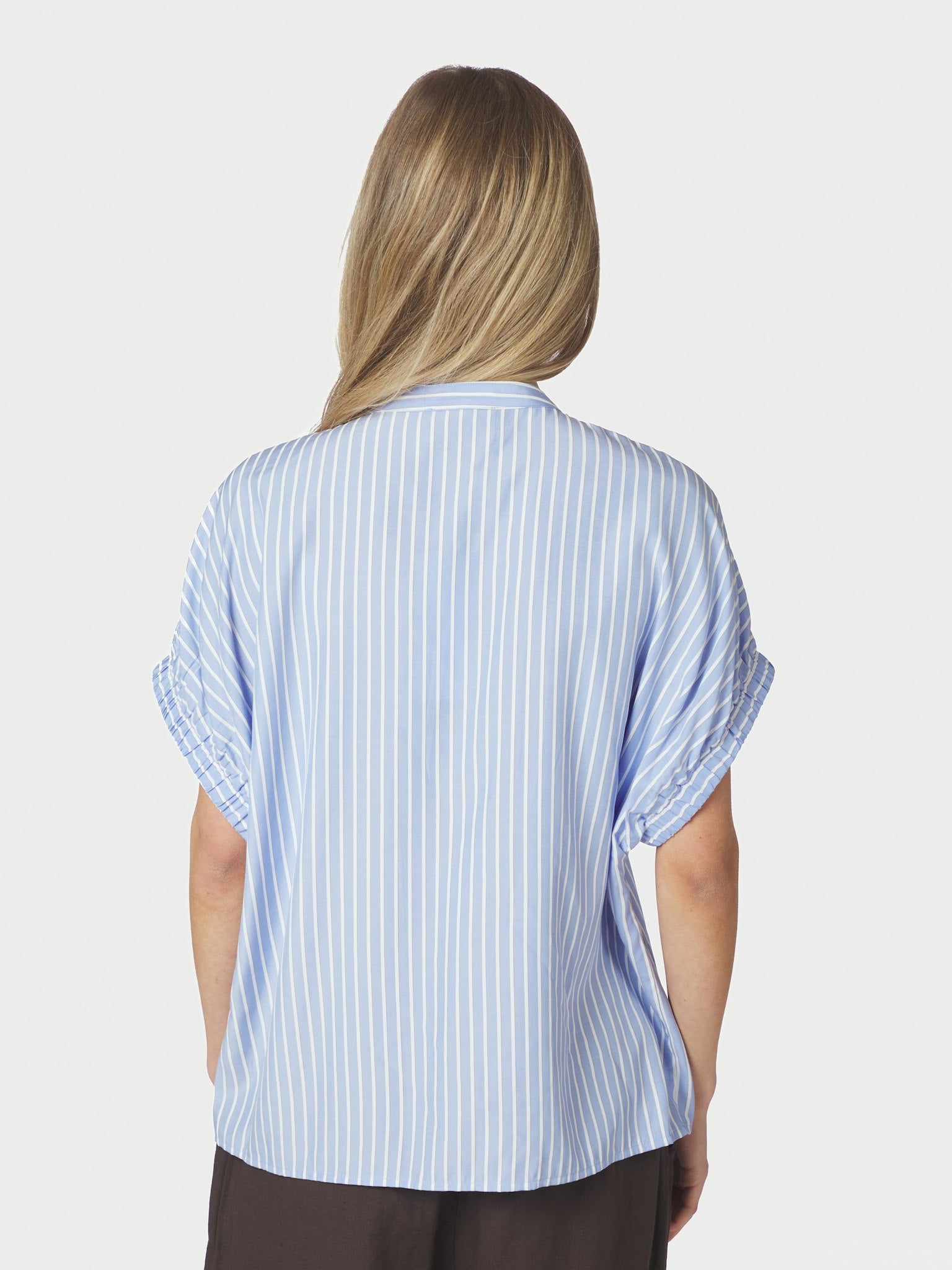 Englana Stripe Blouse - Light Blue