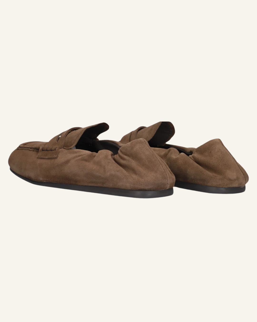 Penny Loafer Square Wildleder – Dunkelbraun