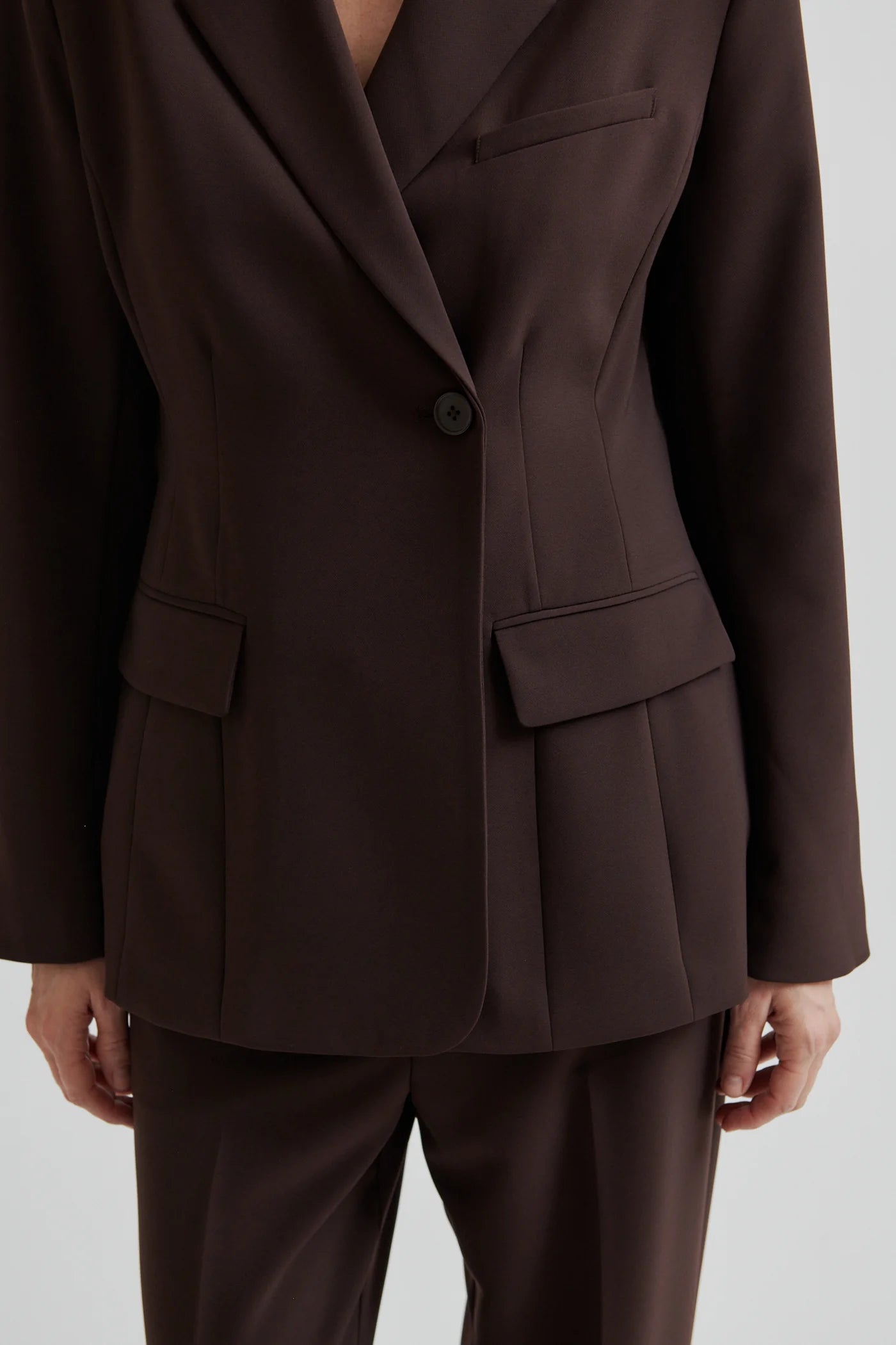 Fique fitted blazer - Chocolate Plum