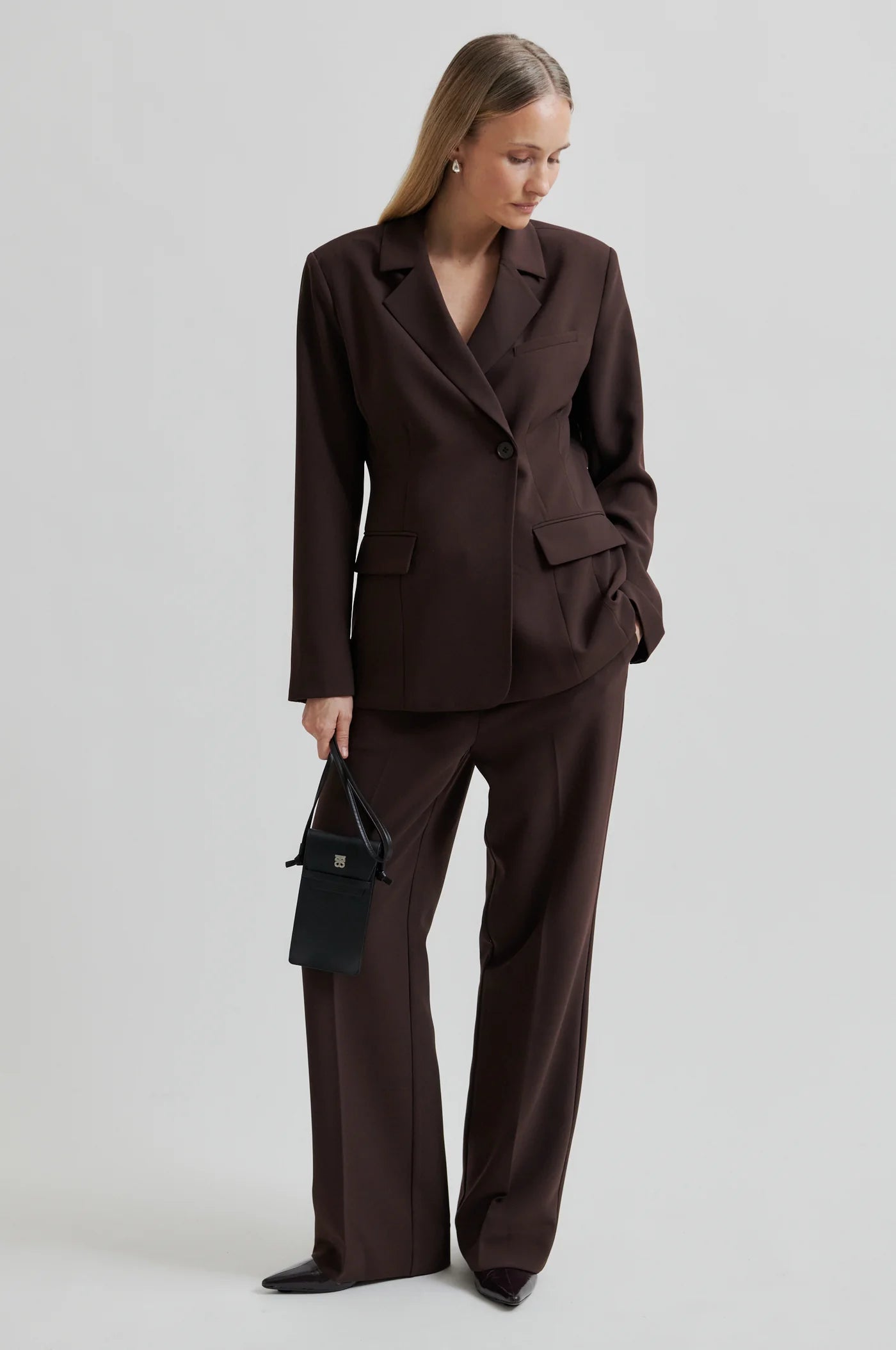 Fique fitted blazer - Chocolate Plum