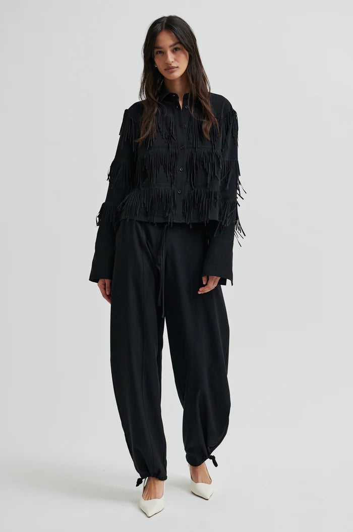 Dancing Cropped Shirt - Black