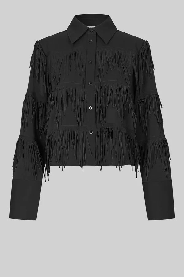 Dancing Cropped Shirt - Black