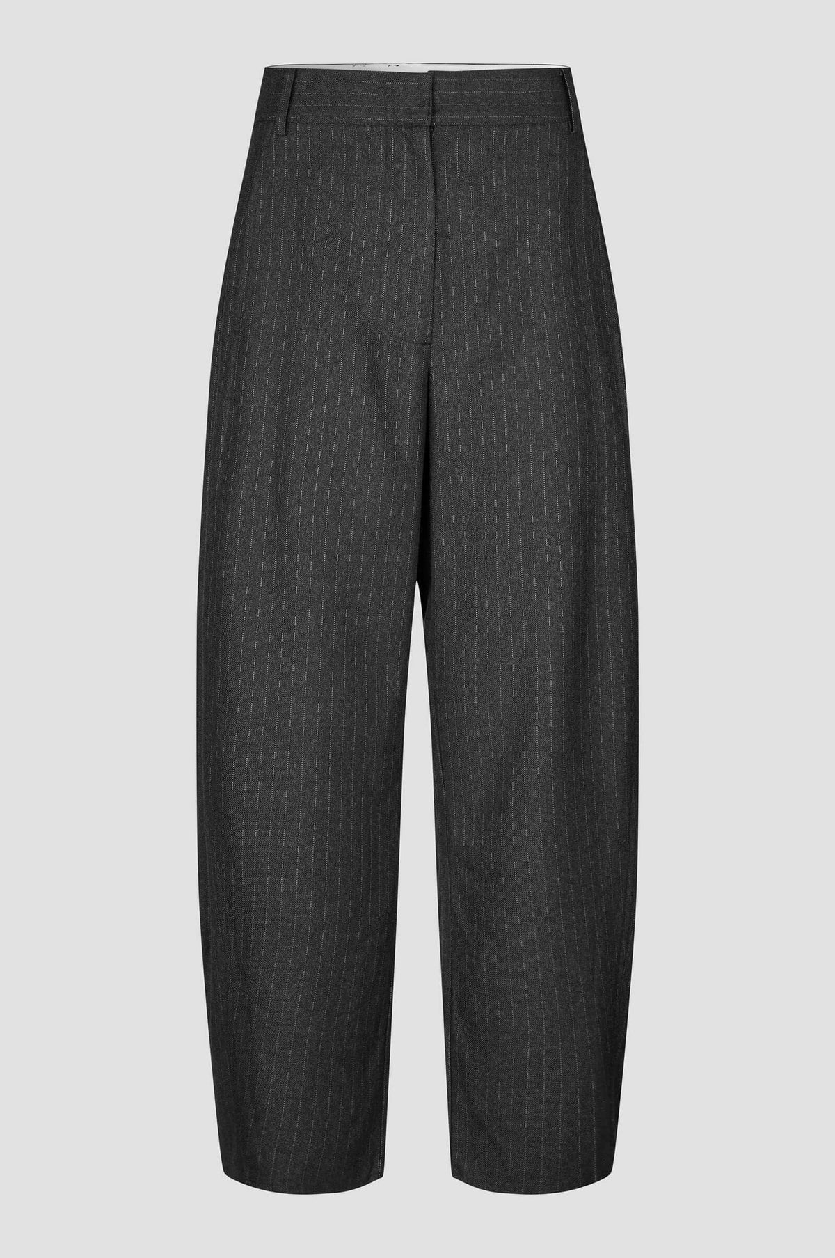Vienne Barrel Trousers - Dark Grey Melange